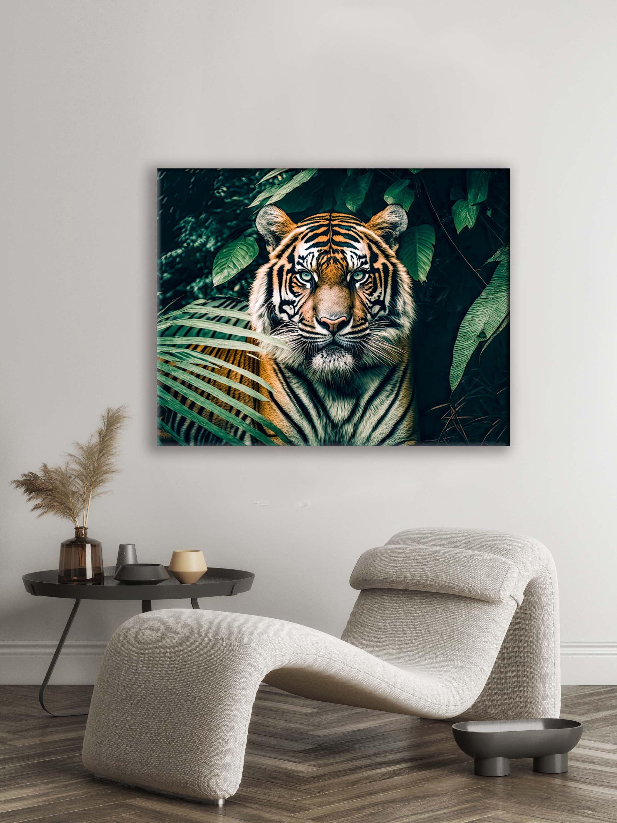Canvas print-The Tiger- Gold varnish-Wall Art-DECOROLALA