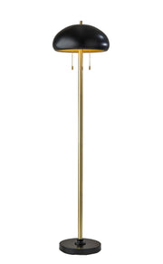 Cap Floor Lamp - Black Dual 40W Mid-Century Modern-Lighting-DECOROLALA