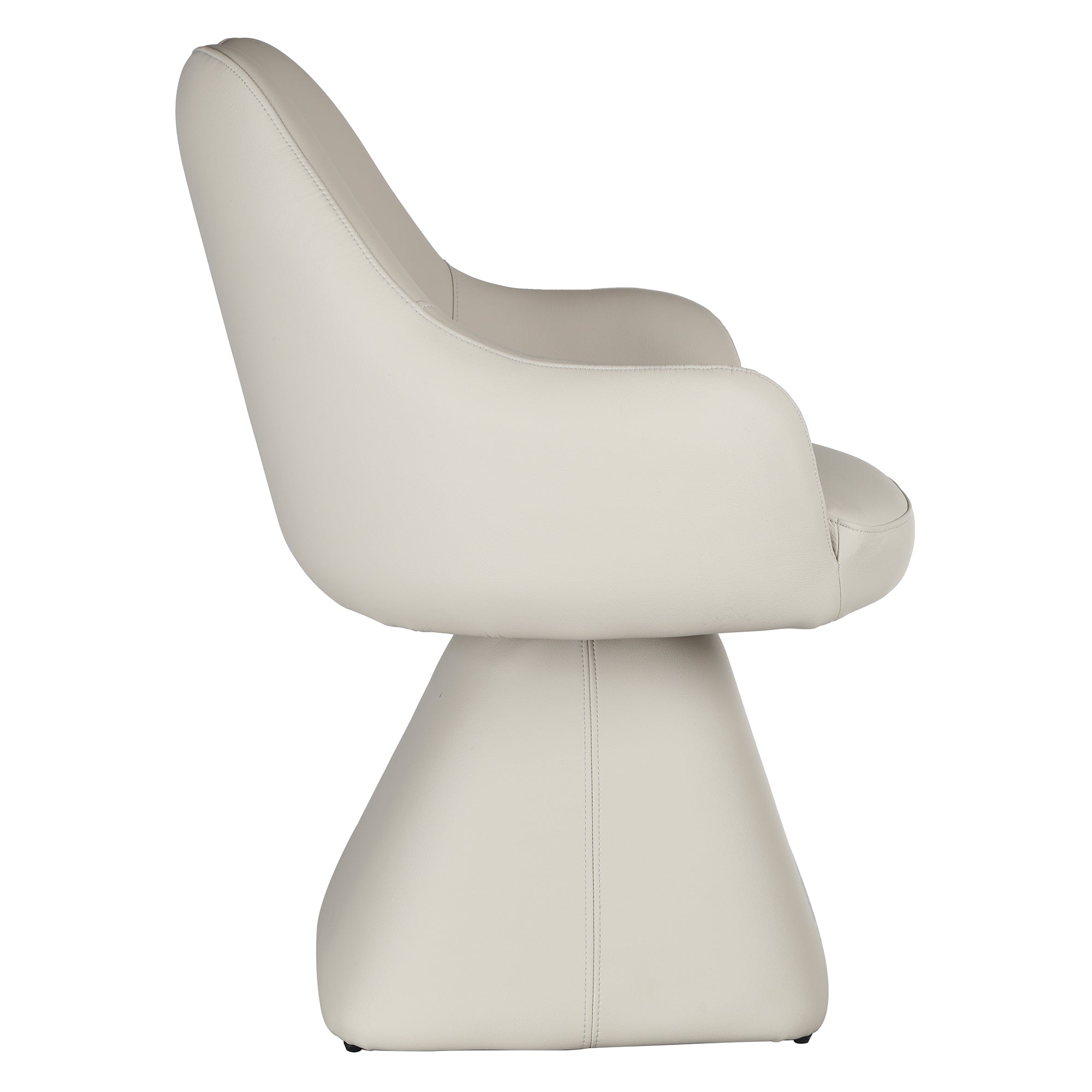 Caprese Swivel Dining Chair - Beige Fully Upholstered-DECOROLALA