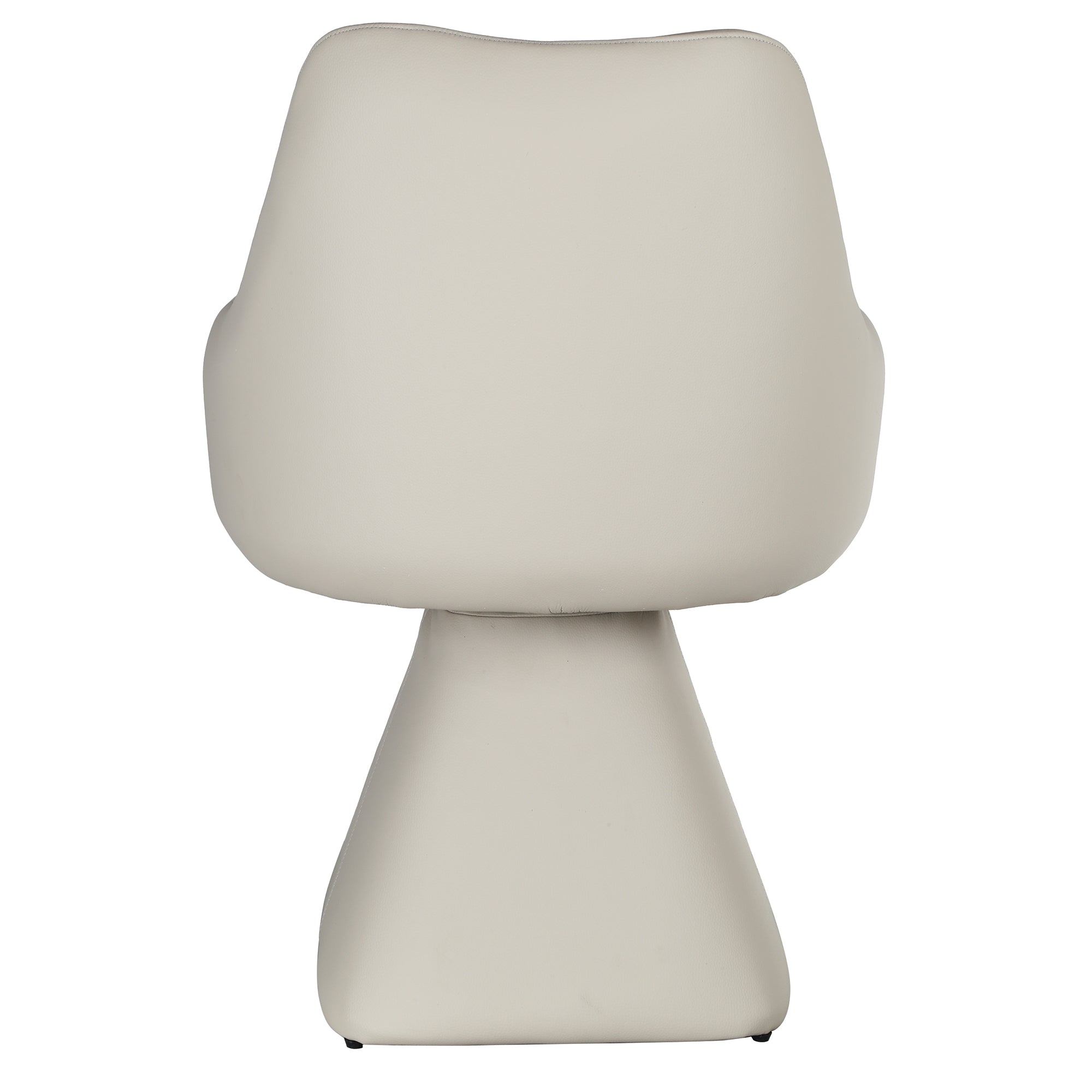 Caprese Swivel Dining Chair - Beige Fully Upholstered-DECOROLALA