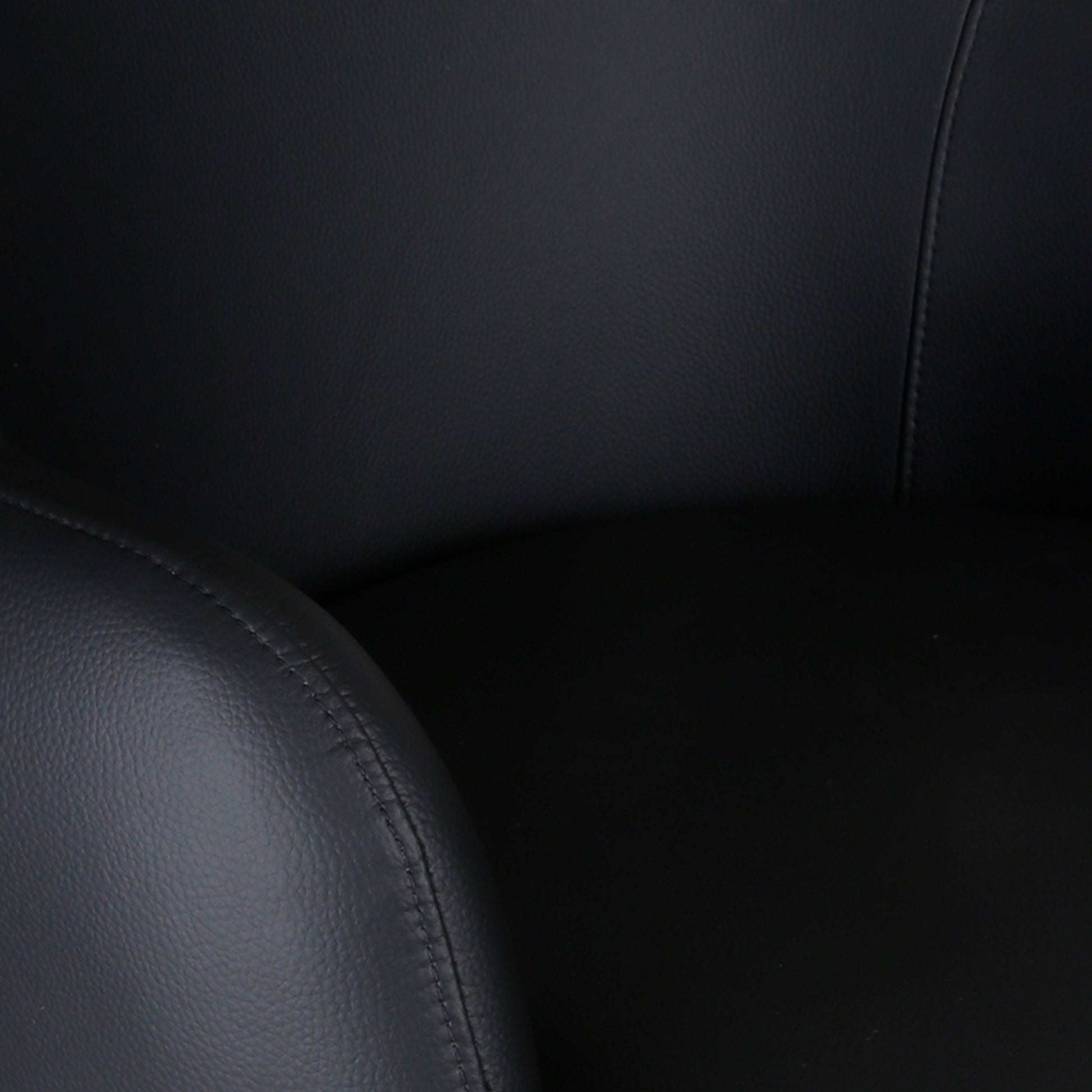 Caprese Swivel Dining Chair - Black Fully Upholstered-DECOROLALA