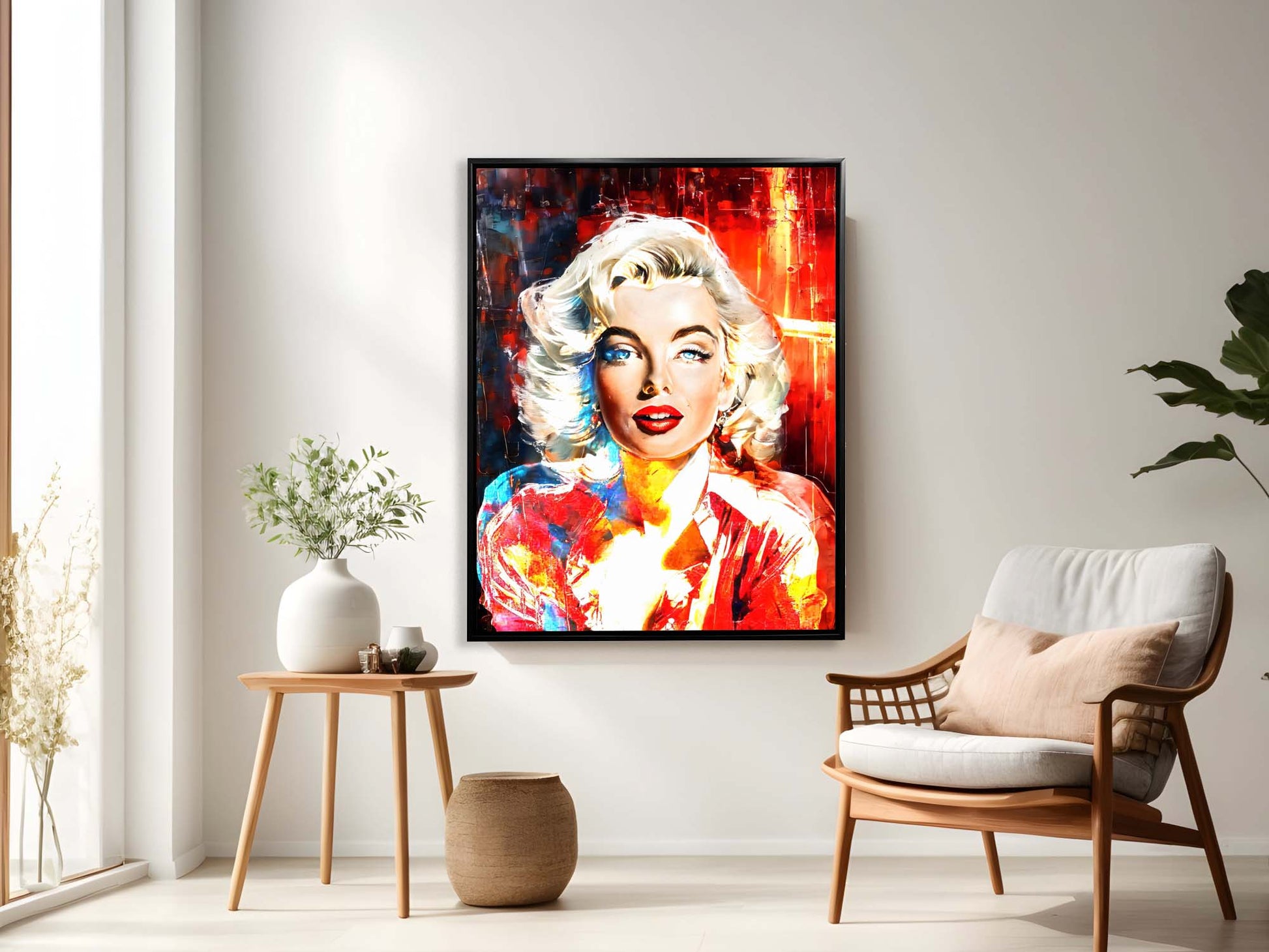 "Captivating Marylinn Monroe" 36" x 48" Fine Art Canvas-Canvas Print-DECOROLALA
