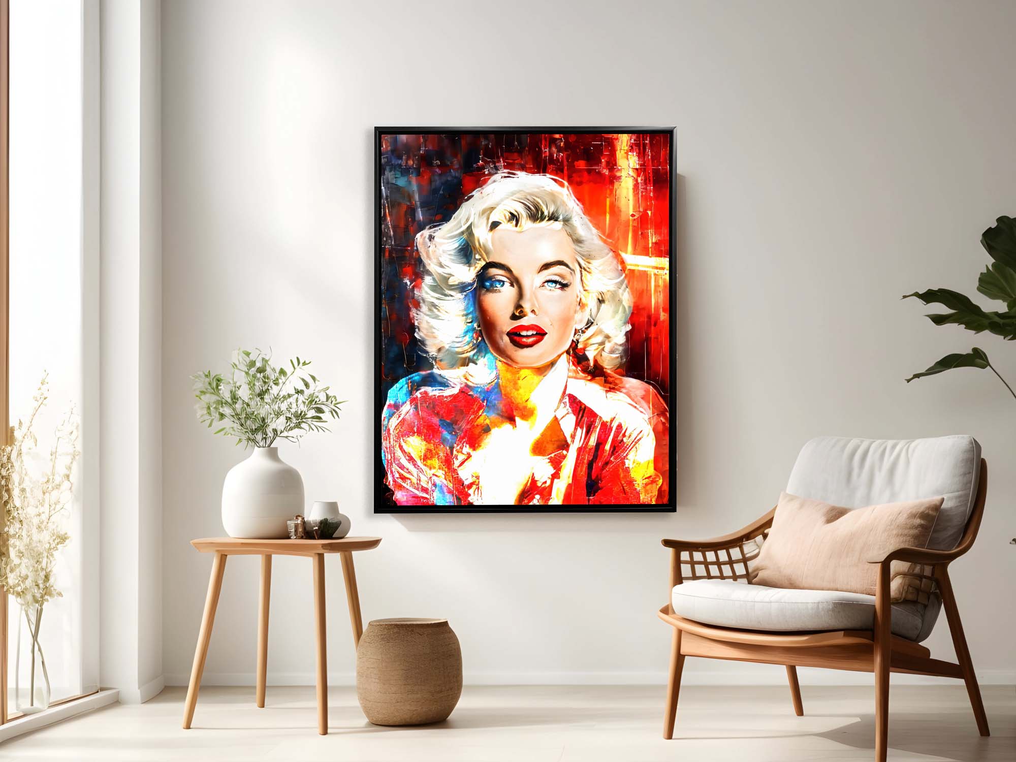 "Captivating Marylinn Monroe" 36" x 48" Fine Art Canvas-Canvas Print-DECOROLALA