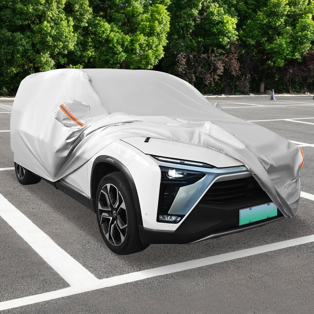 Car Cover for Automobiles 190 Inch Rain Sun UV Protection Universal Fit SUV Chevrolet Hyundai Kia Mazda-Garages-DECOROLALA