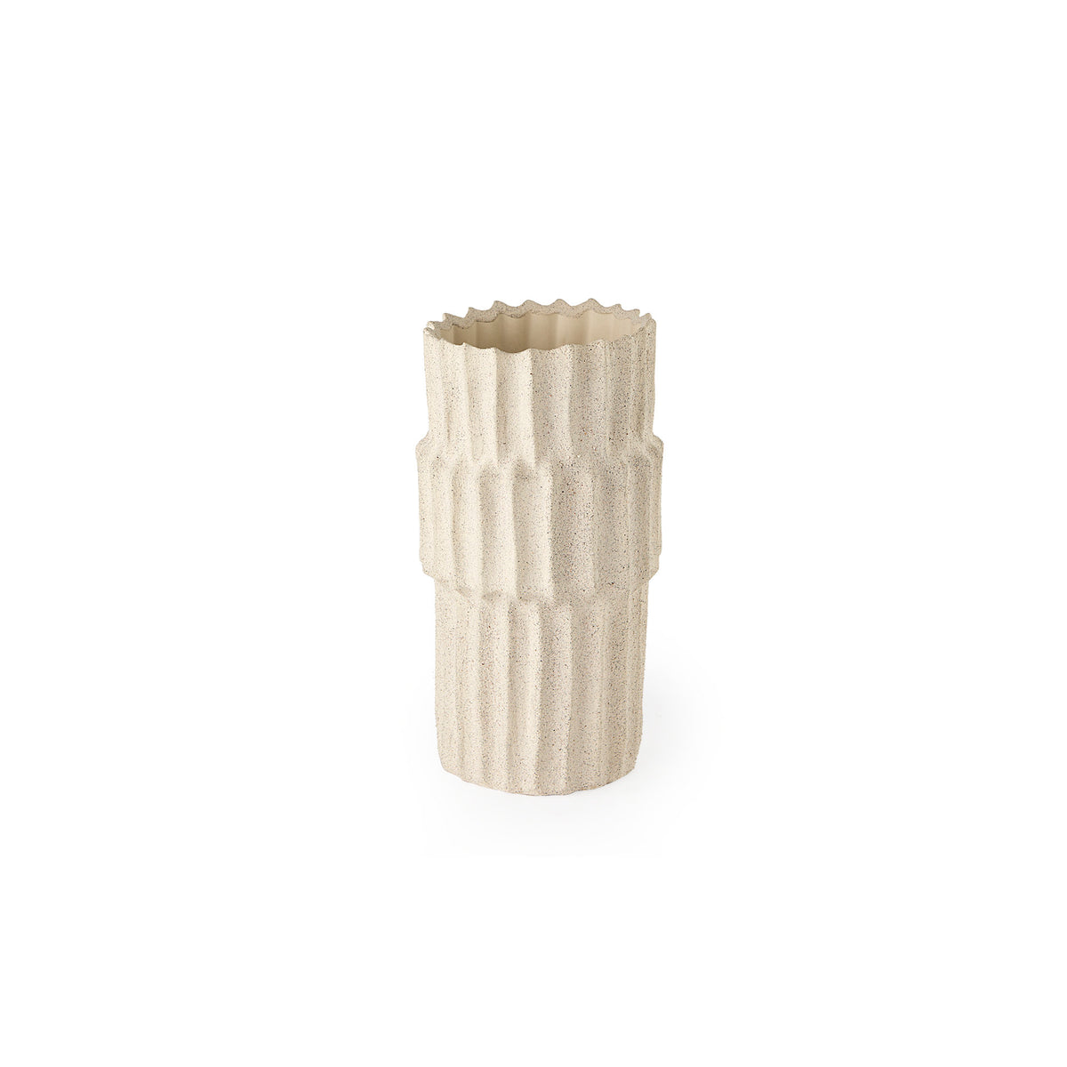 Cardon 14.4H Cream Ceramic Vase-Vase-DECOROLALA