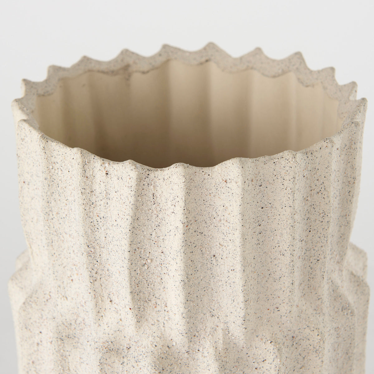Cardon 14.4H Cream Ceramic Vase-Vase-DECOROLALA
