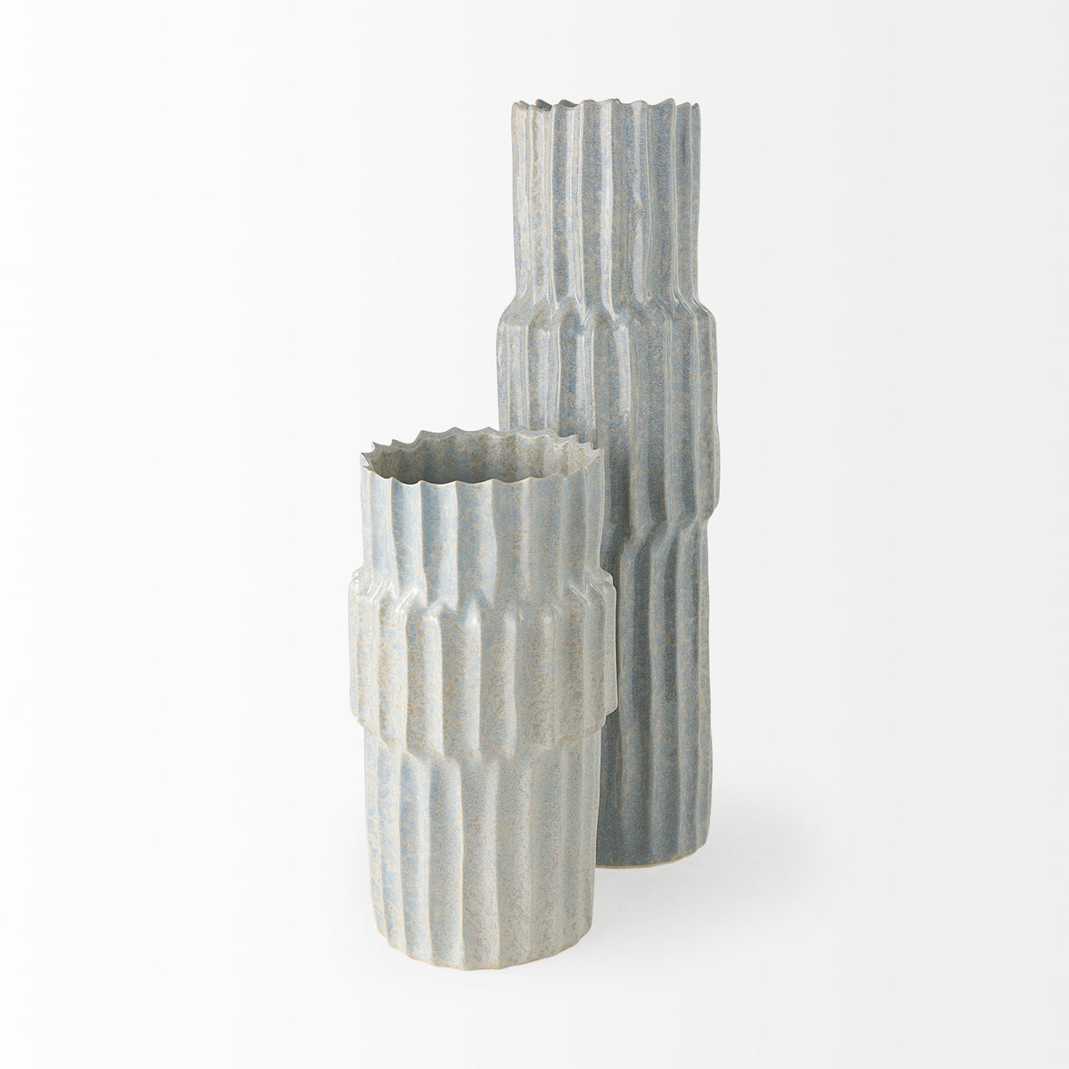 Cardon 23.0H Gray Ceramic Vase-Vase-DECOROLALA