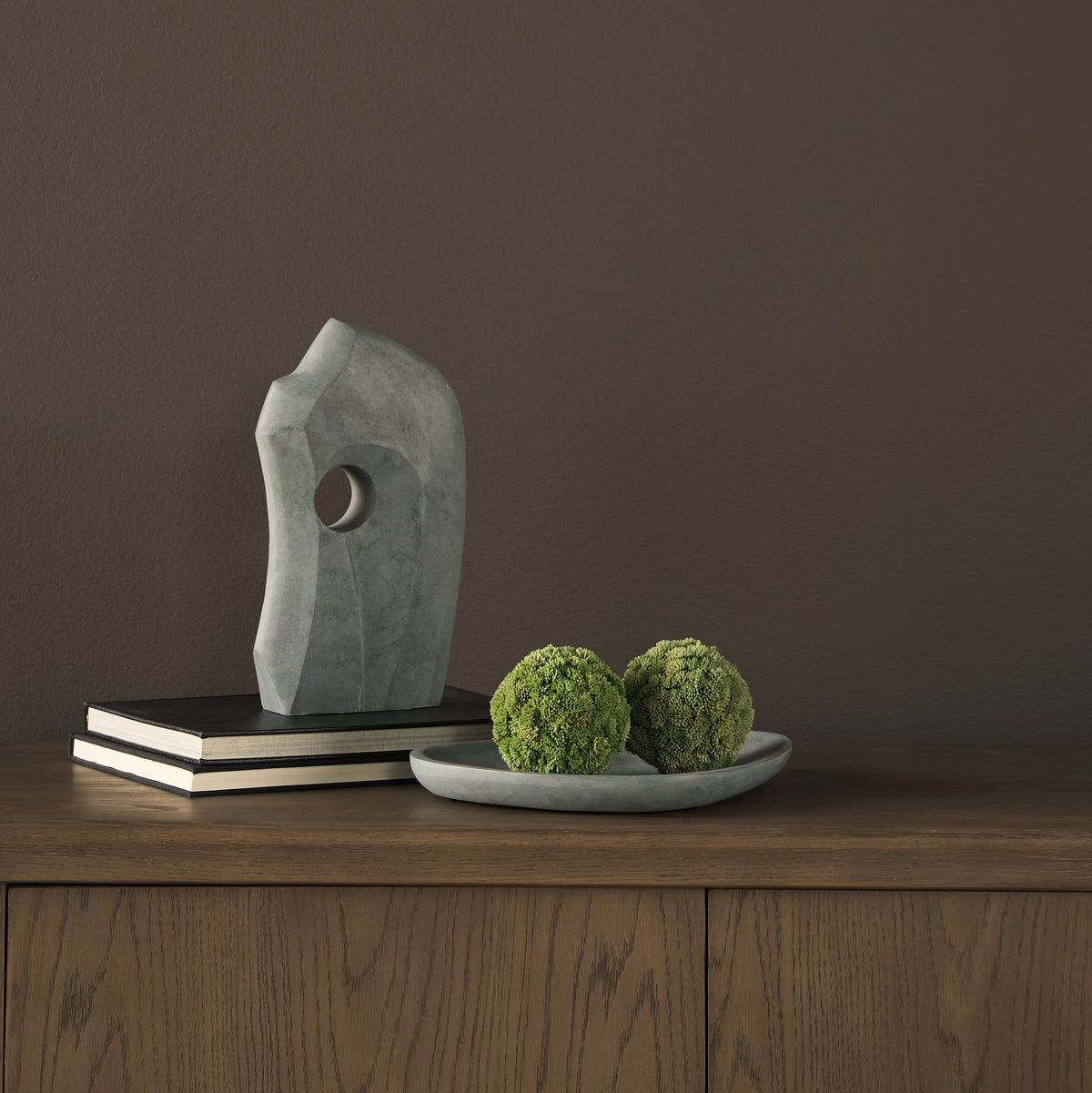 Carico Sculptural Gray Marble Decorative Object-Objects-DECOROLALA