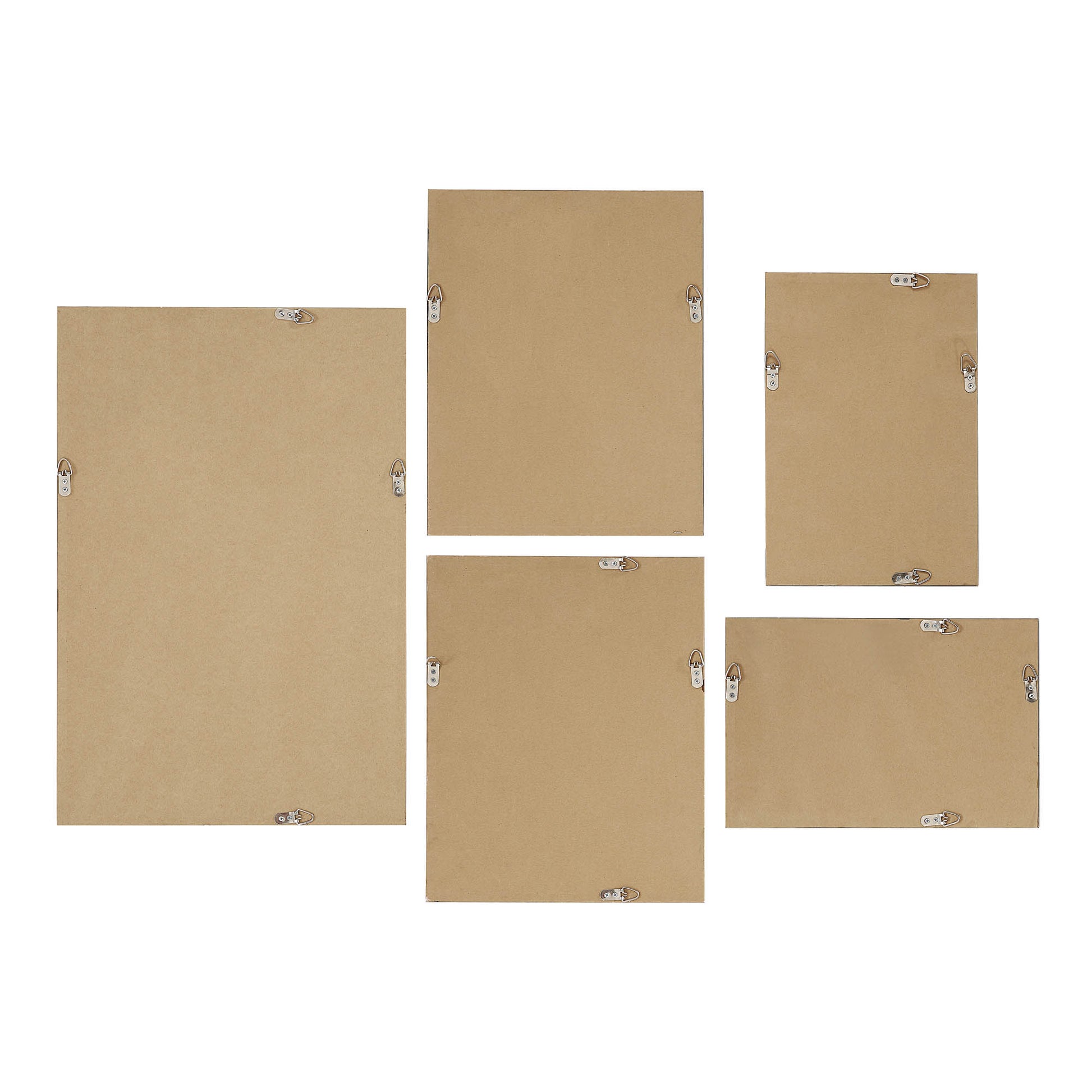 Carife 5 Piece Wide Wall Art, Black-Wall Art-DECOROLALA