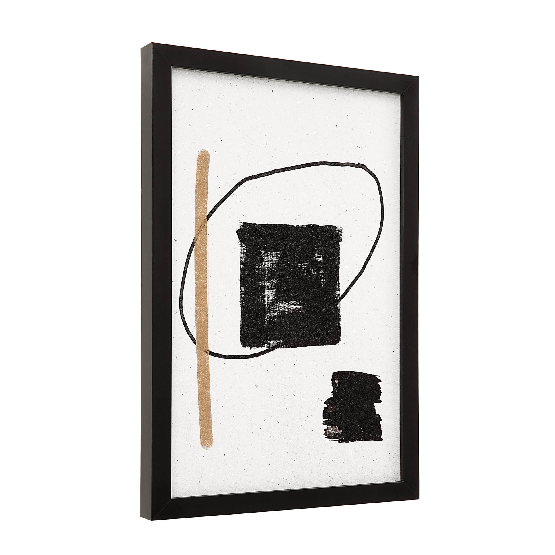 Carife 5 Piece Wide Wall Art, Black-Wall Art-DECOROLALA