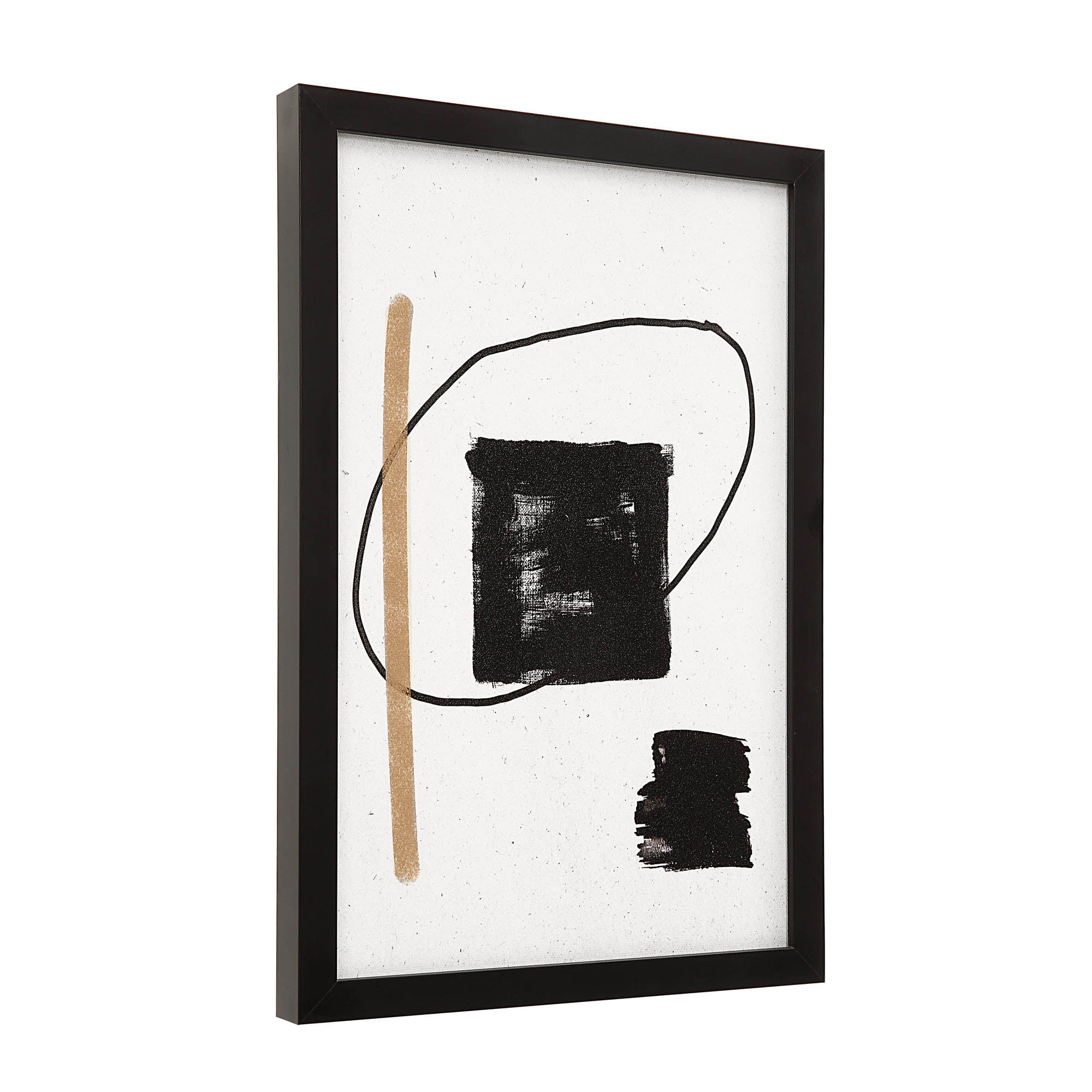 Carife 5 Piece Wide Wall Art, Black-Wall Art-DECOROLALA