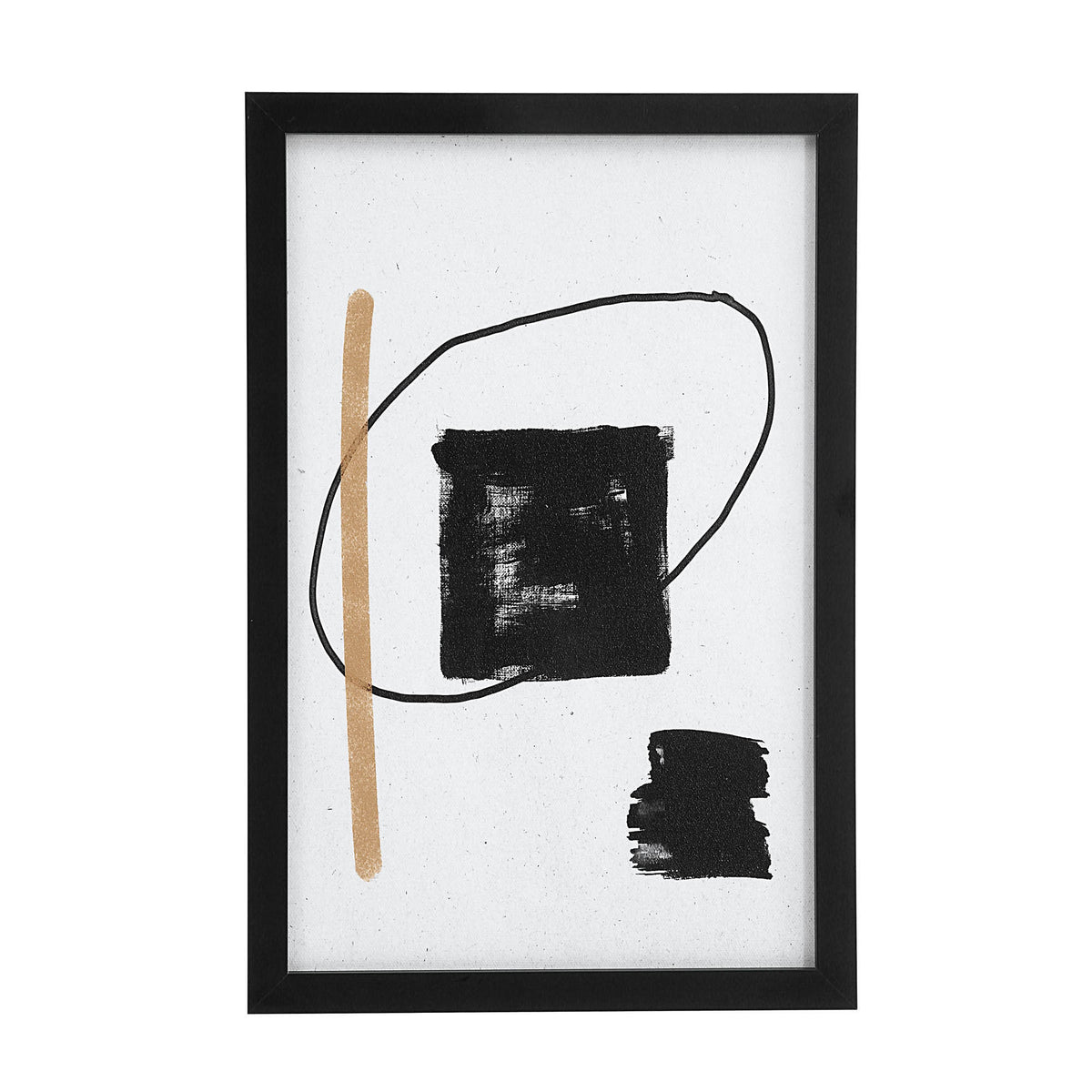 Carife 5 Piece Wide Wall Art, Black-Wall Art Prints-DECOROLALA