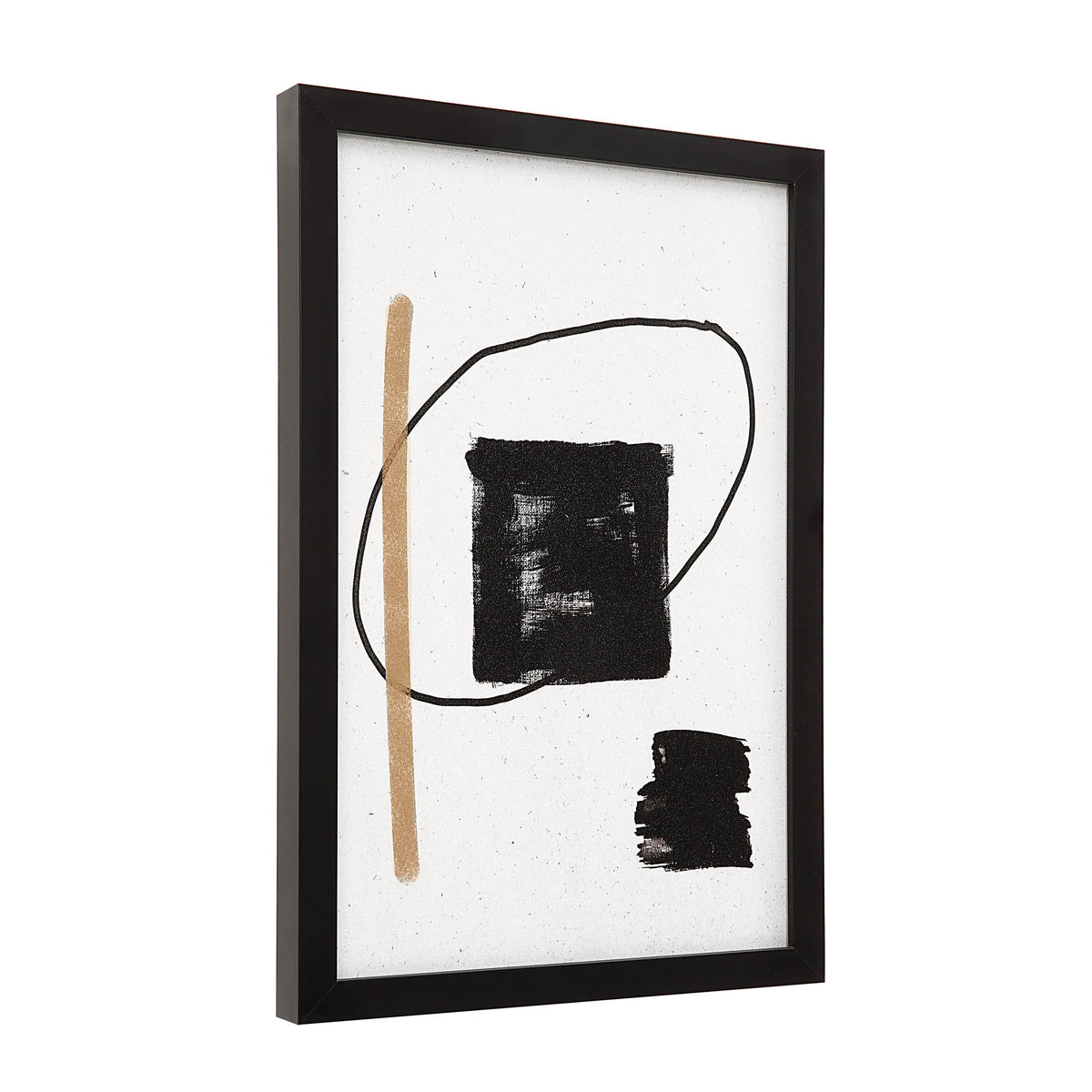 Carife 5 Piece Wide Wall Art, Black-Wall Art Prints-DECOROLALA