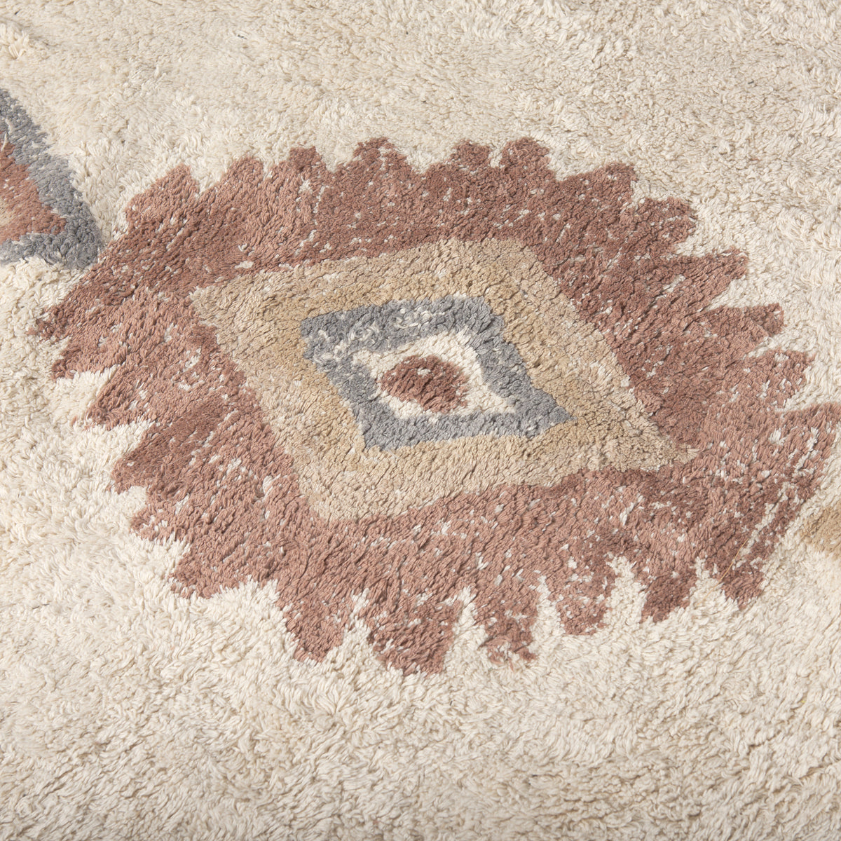 Carla 5x8 Earthy Neutrals Patterned Cotton Area Rug-Area Rugs-DECOROLALA