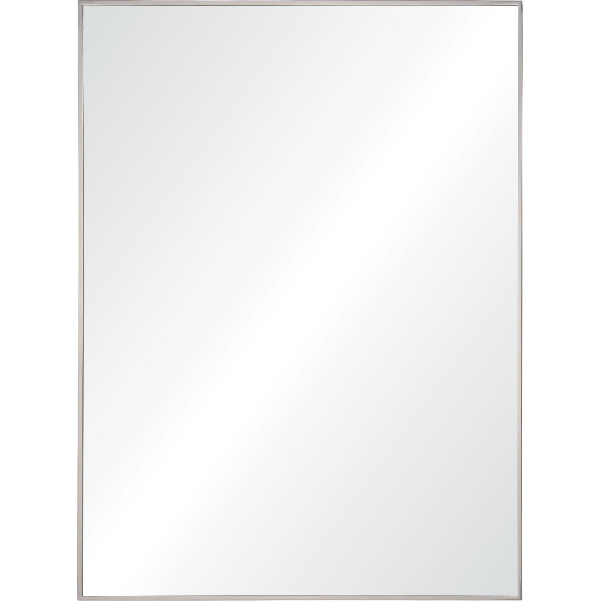 Carmelle 40" Tall Rectangle Wall Mirror, Grey-Mirror-DECOROLALA