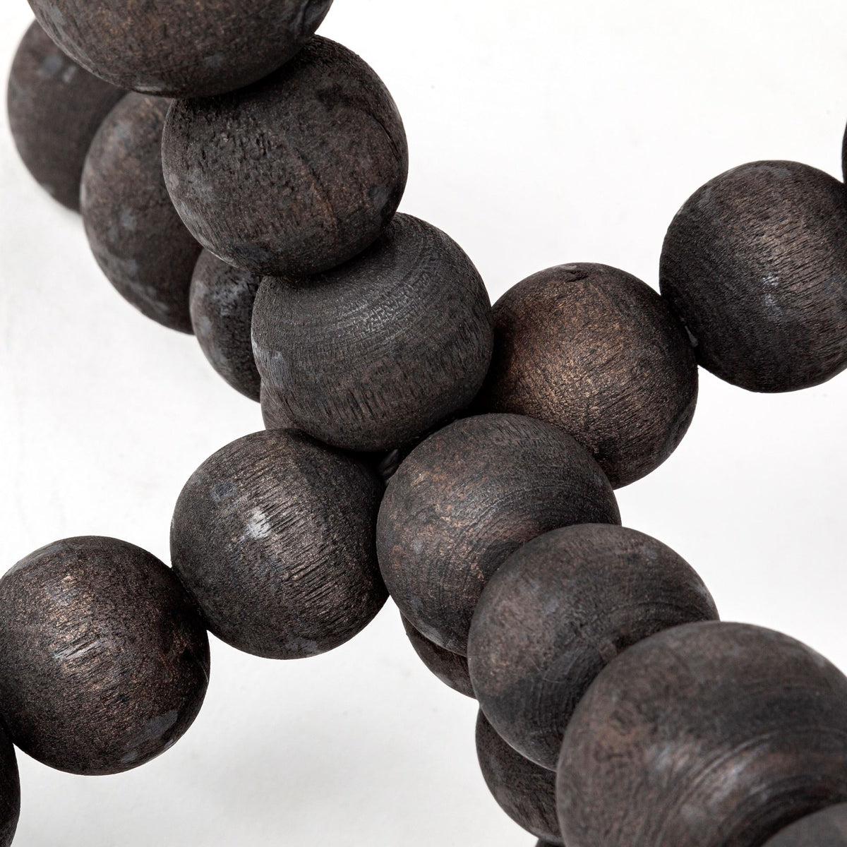 Carollan II Large Black Geometric Wood Ball Jack - 9" x 9"-Objects-DECOROLALA