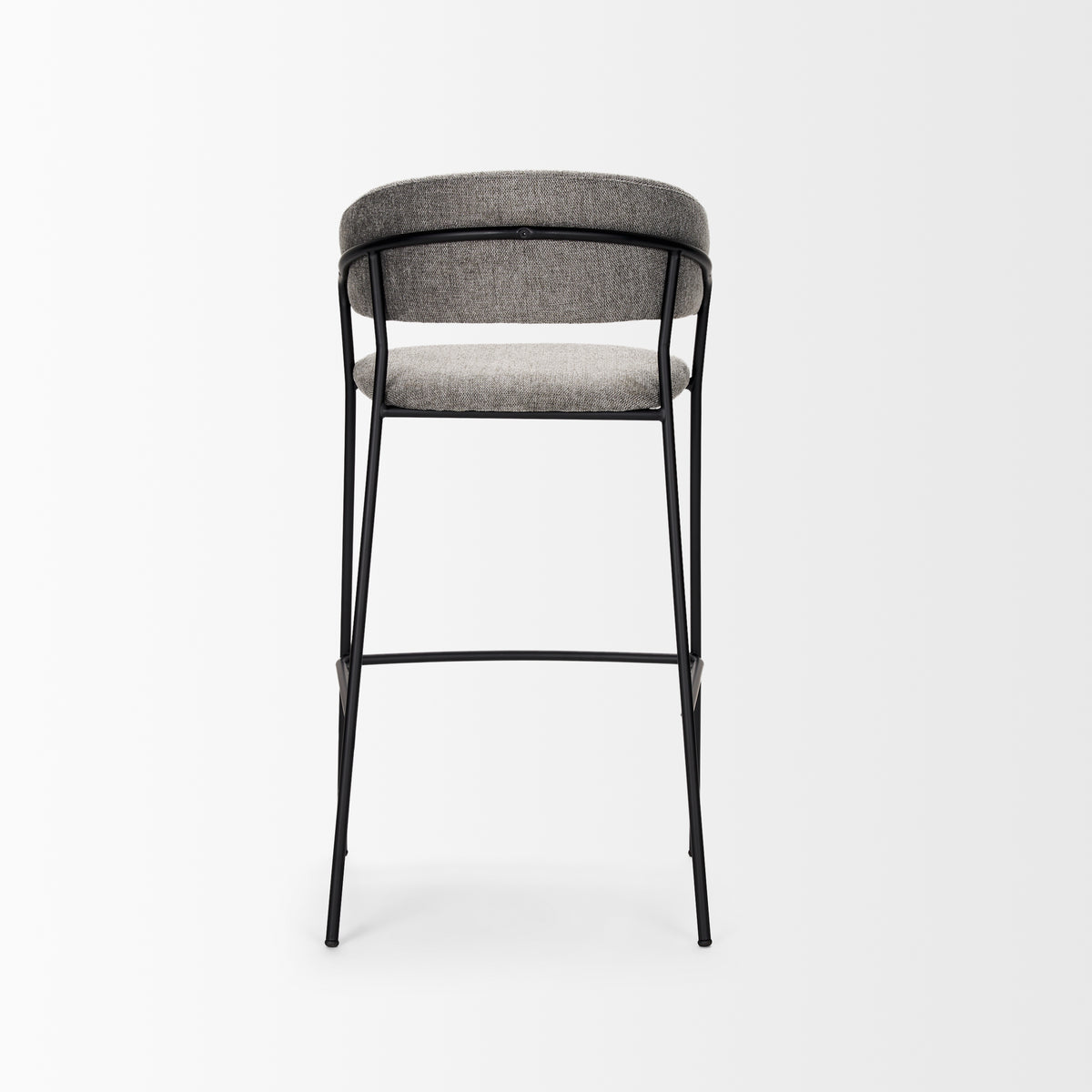 Carolyn Bar Stool w/ Oatmeal Fabric & Matte Black Metal-Bar Stools-DECOROLALA