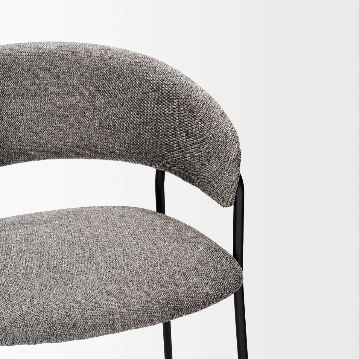 Carolyn Bar Stool w/ Oatmeal Fabric & Matte Black Metal-Bar Stools-DECOROLALA