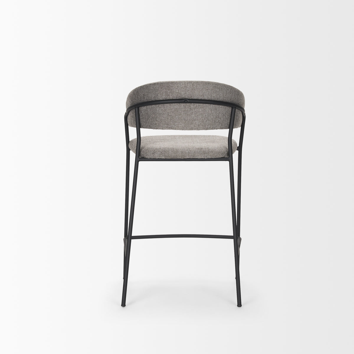 Carolyn Counter Stool w/ Oatmeal Fabric & Matte Black Metal-Bar Stools-DECOROLALA