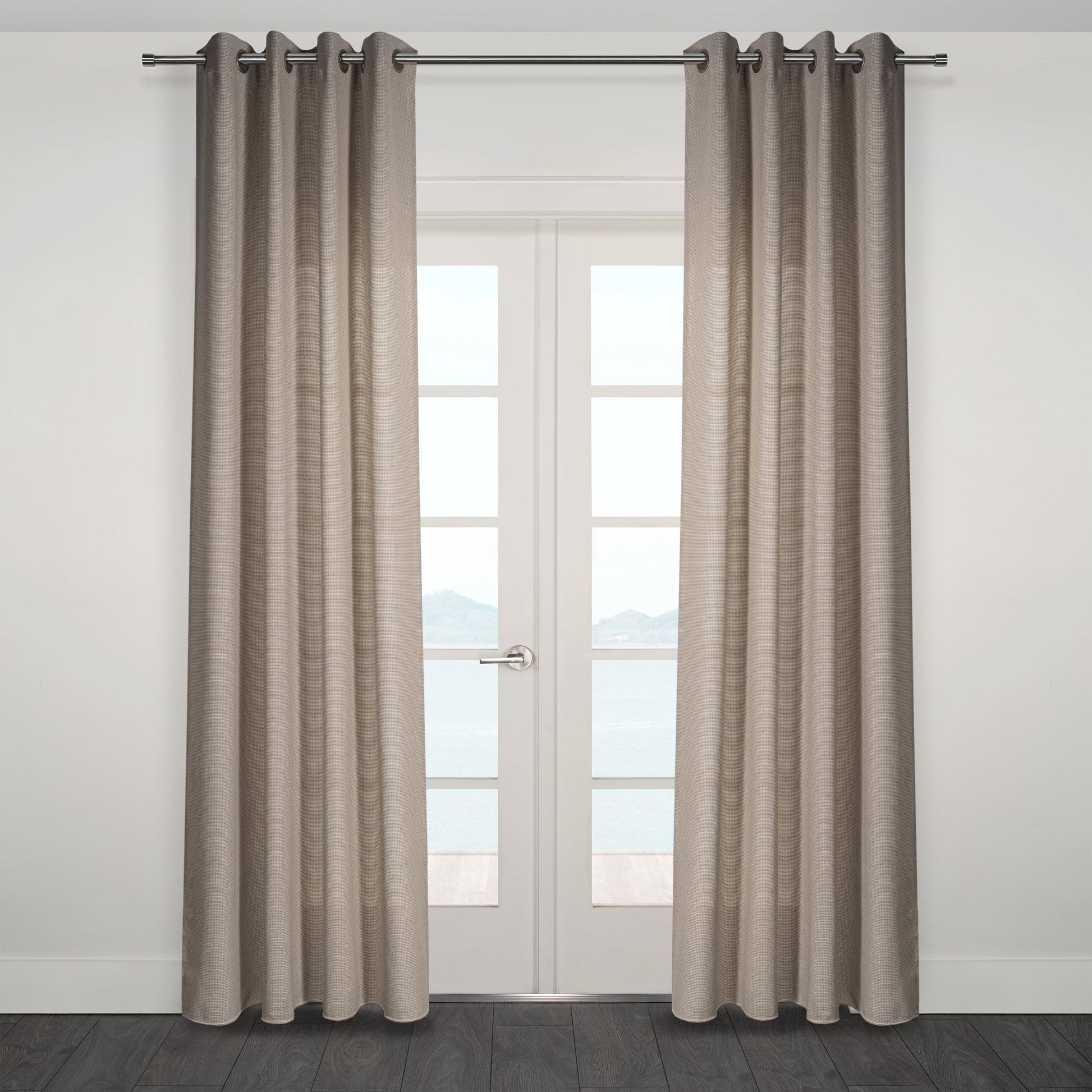 Carrera Jacquard Light Filtering Grommet Curtain-Curtains-DECOROLALA