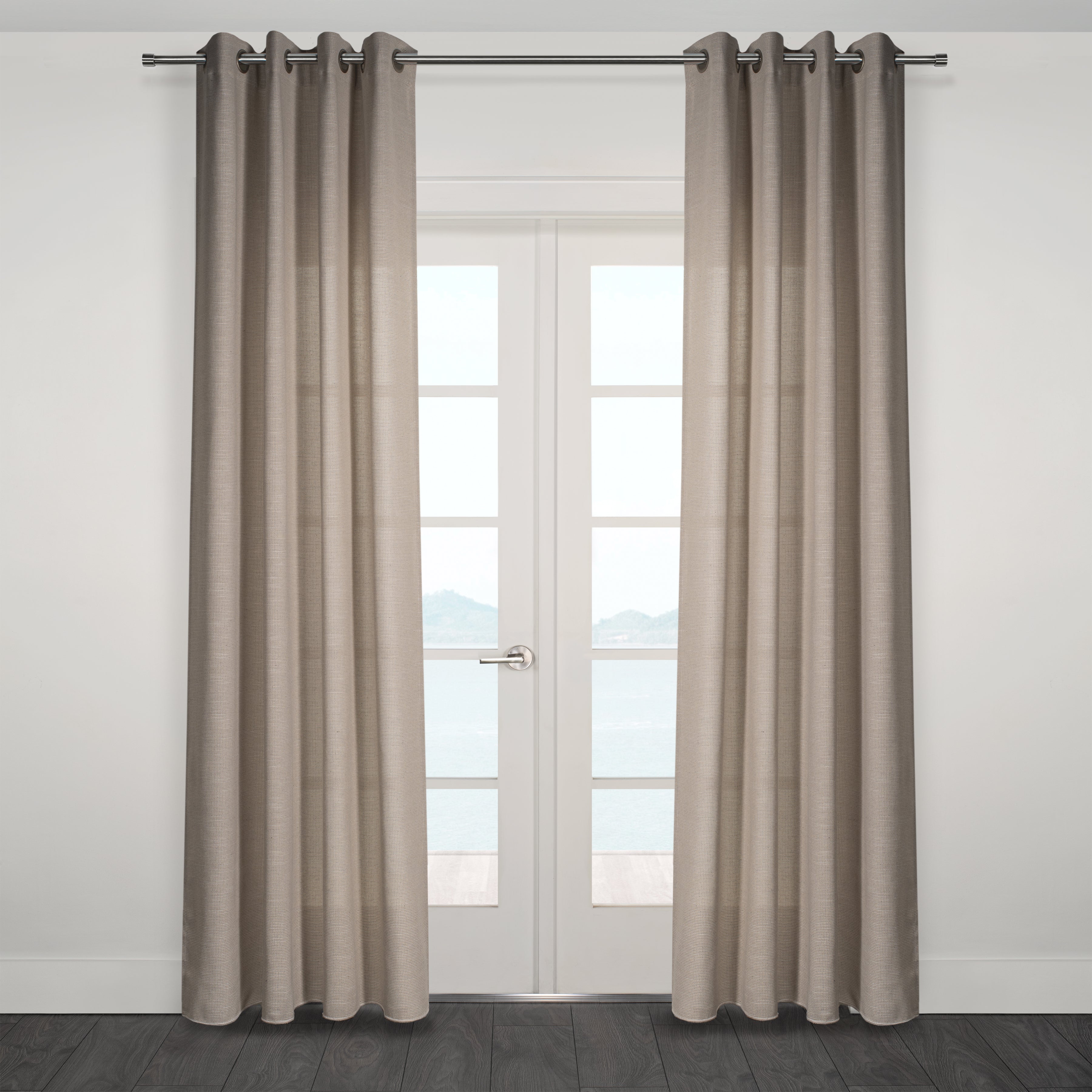 Carrera Jacquard Light Filtering Grommet Curtain-Curtains-DECOROLALA