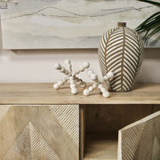 Carrollton I (Small) 7L x 7W Off-White Geometric Wood Ball Jack-Objects-DECOROLALA
