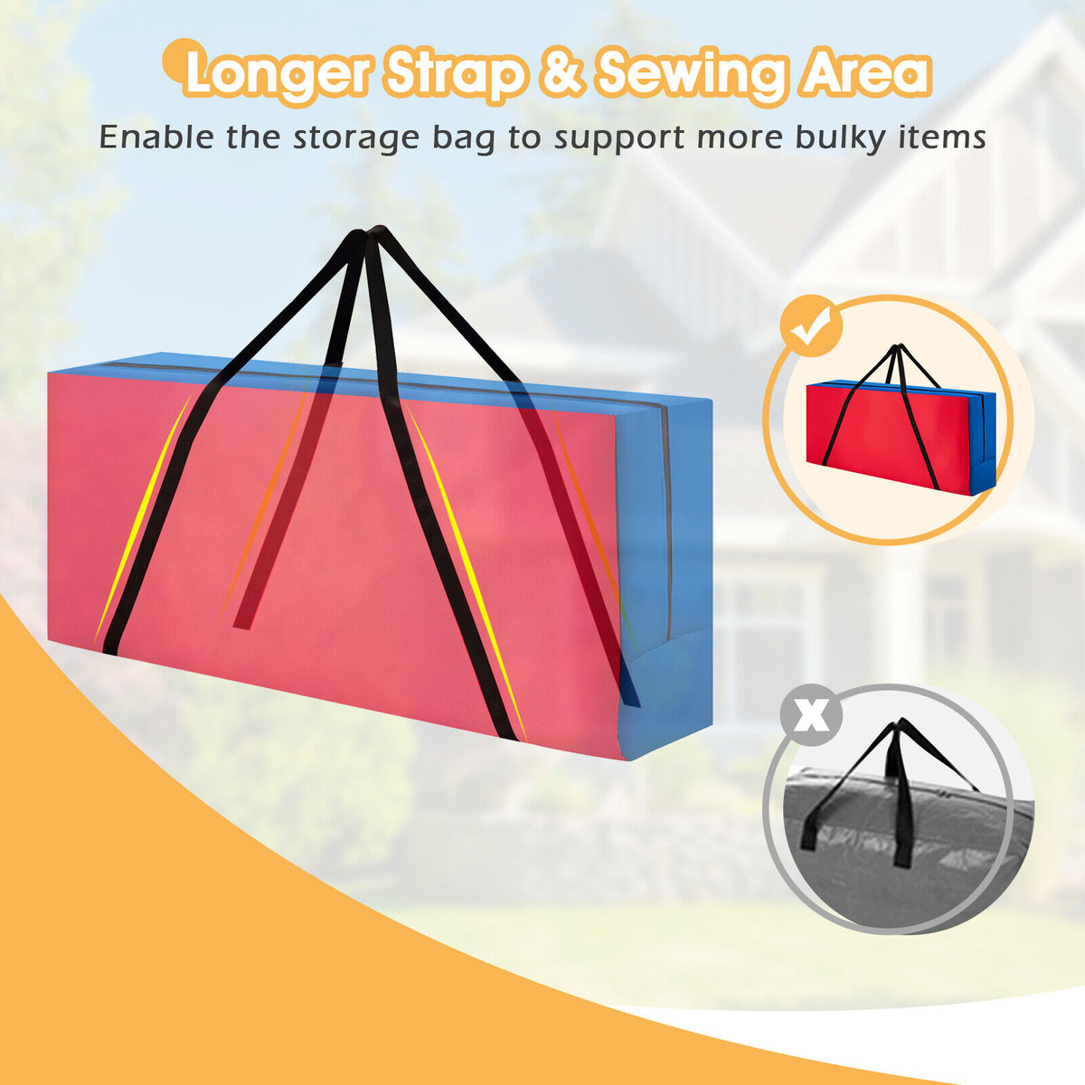 Carrying Bag for 4-to-Score Giant Game Set with Durable Zipper