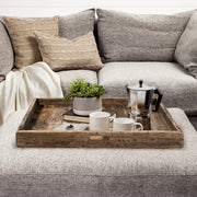 Carson (Large) 30L x 30W Brown Reclaimed Wood Tray-Trays-DECOROLALA