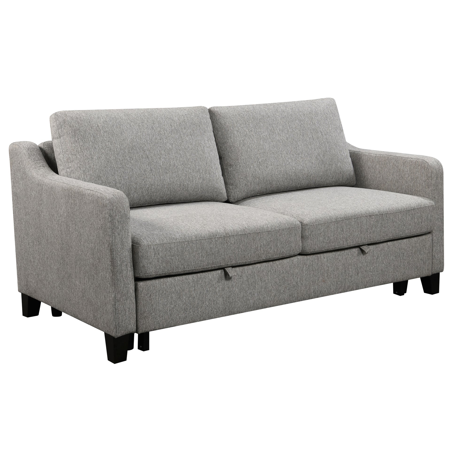 Caruso 69 in. Upholstered Convertible Sofa Bed Light Gray-Sofa Bed-DECOROLALA