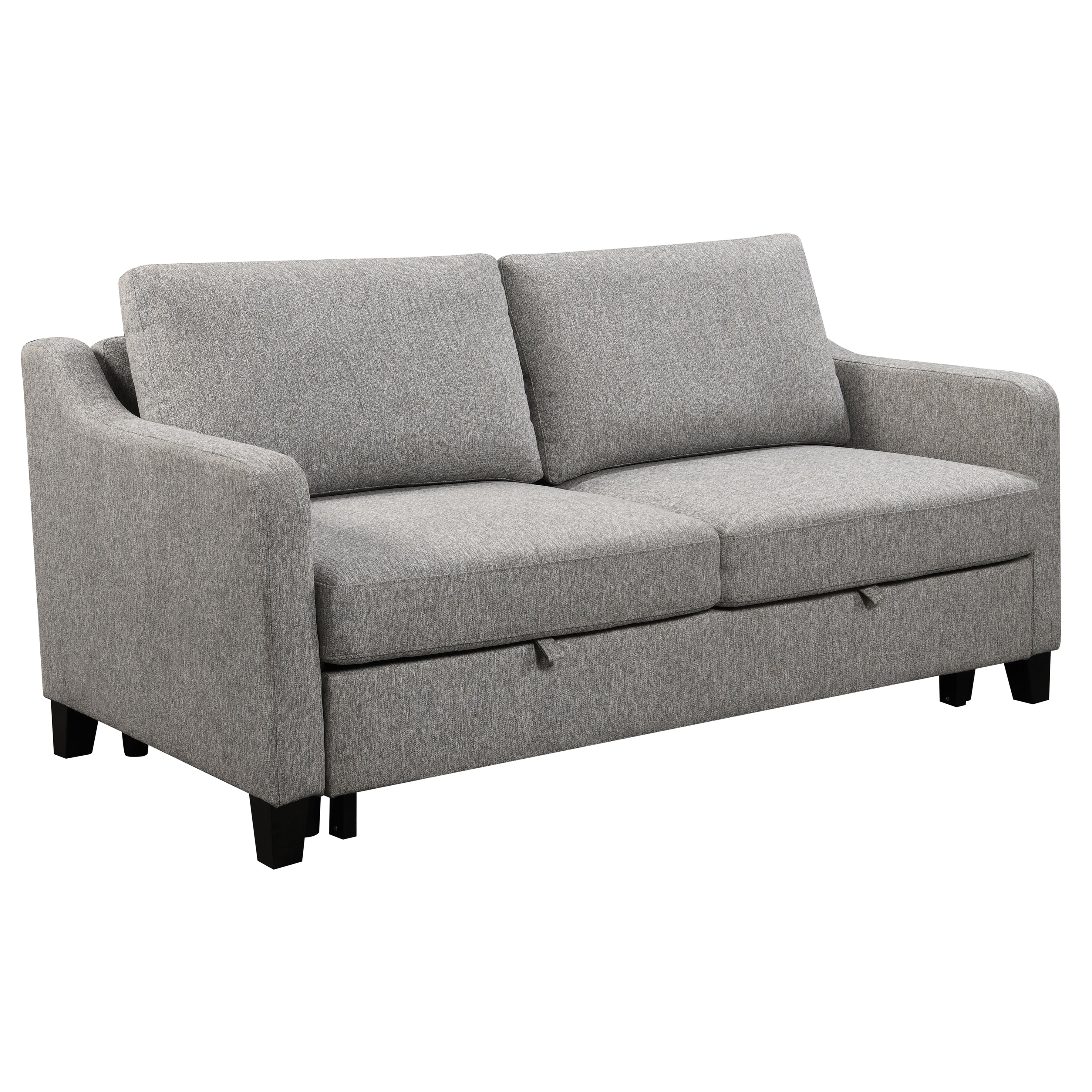 Caruso 69 in. Upholstered Convertible Sofa Bed Light Gray-Sofa Bed-DECOROLALA