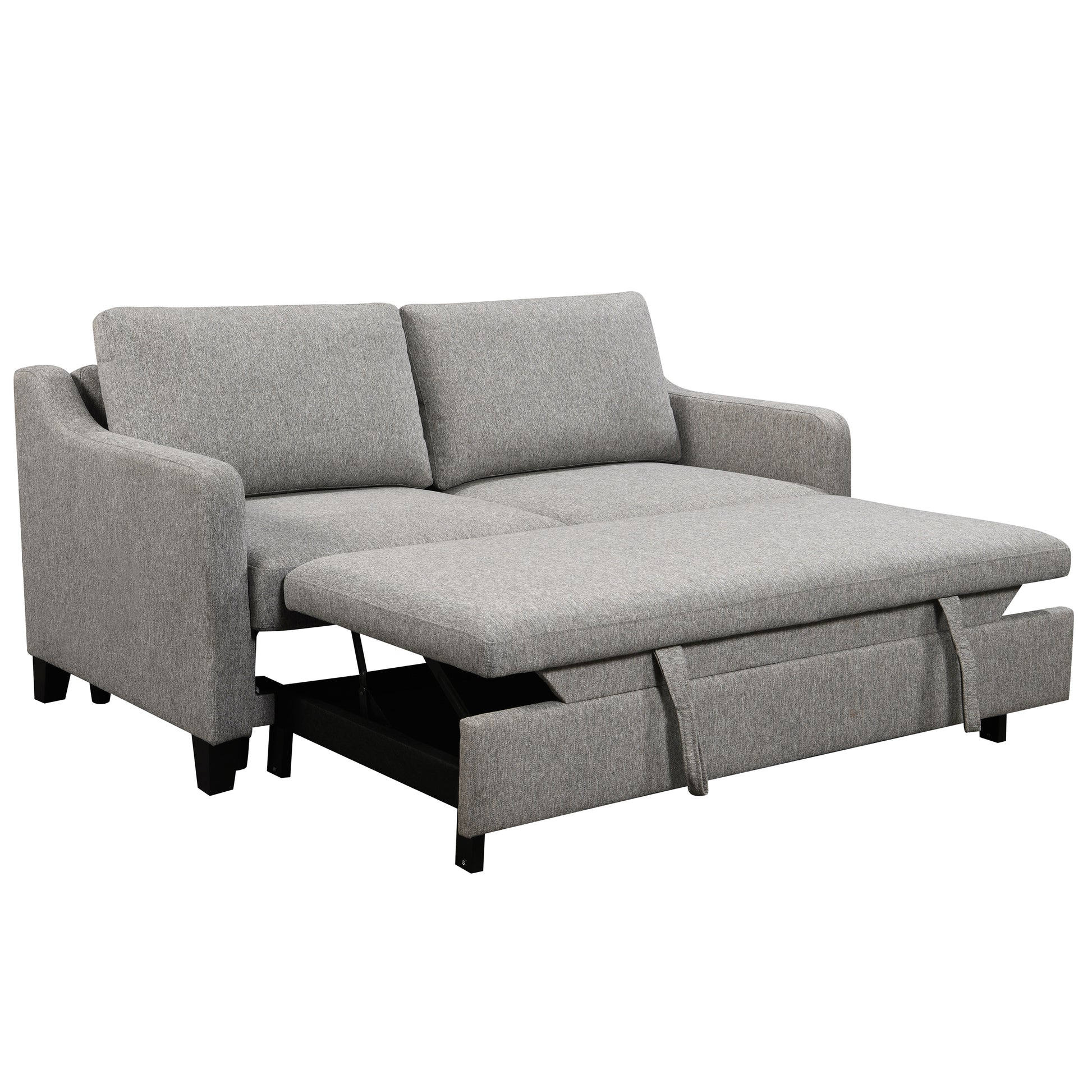 Caruso 69 in. Upholstered Convertible Sofa Bed Light Gray-Sofa Bed-DECOROLALA