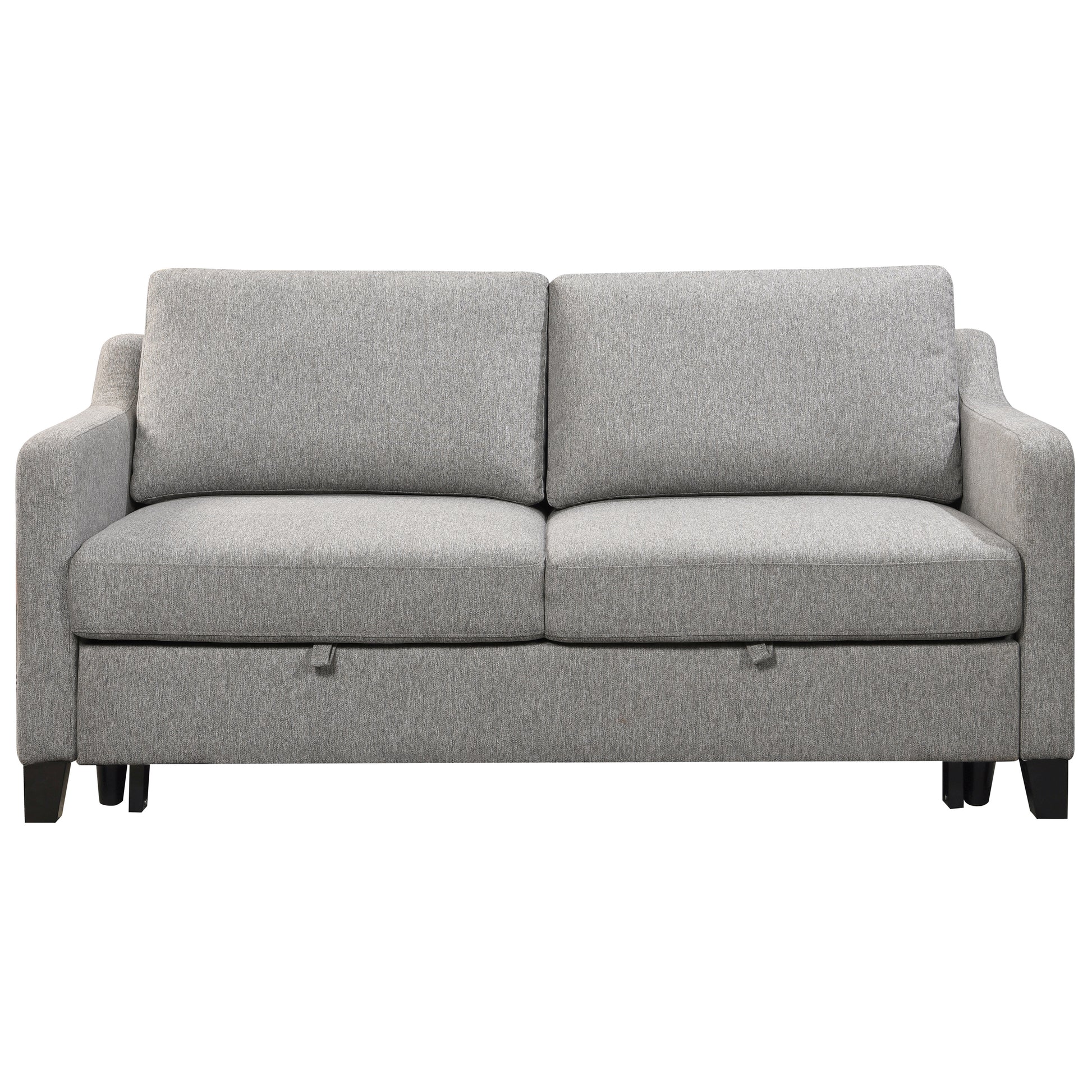 Caruso 69 in. Upholstered Convertible Sofa Bed Light Gray-Sofa Bed-DECOROLALA