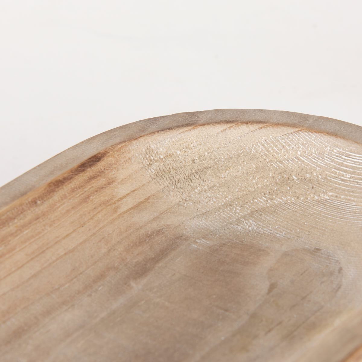 Carver Set of 2 Oblong White Washed Wood Footed Trays-Trays-DECOROLALA