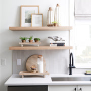 Carver Set of 2 Rectangular White Washed Wood Trays-Trays-DECOROLALA