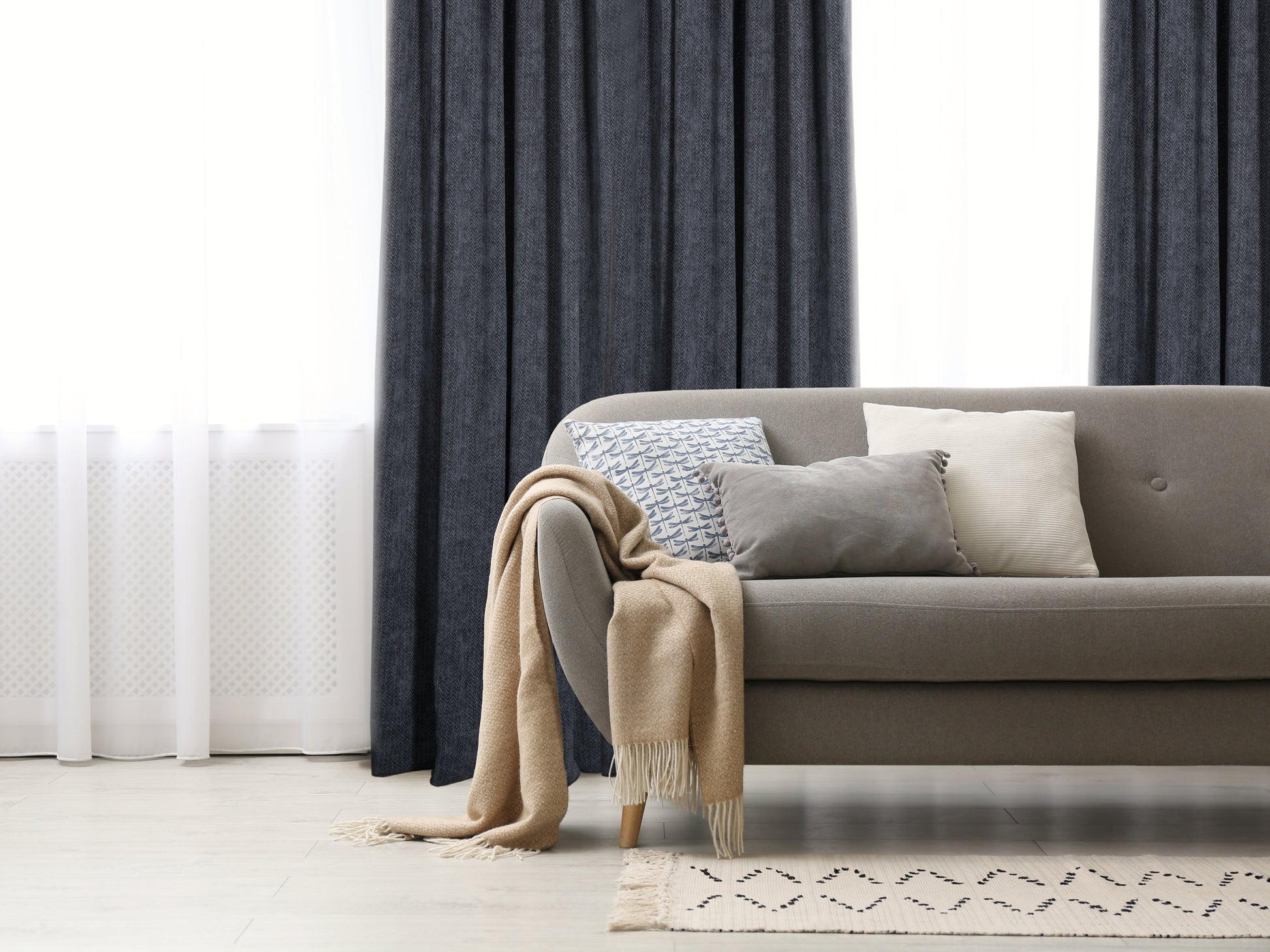 Casablanca Chenille Light Filtering Reverse Tab Curtain-Curtains-DECOROLALA