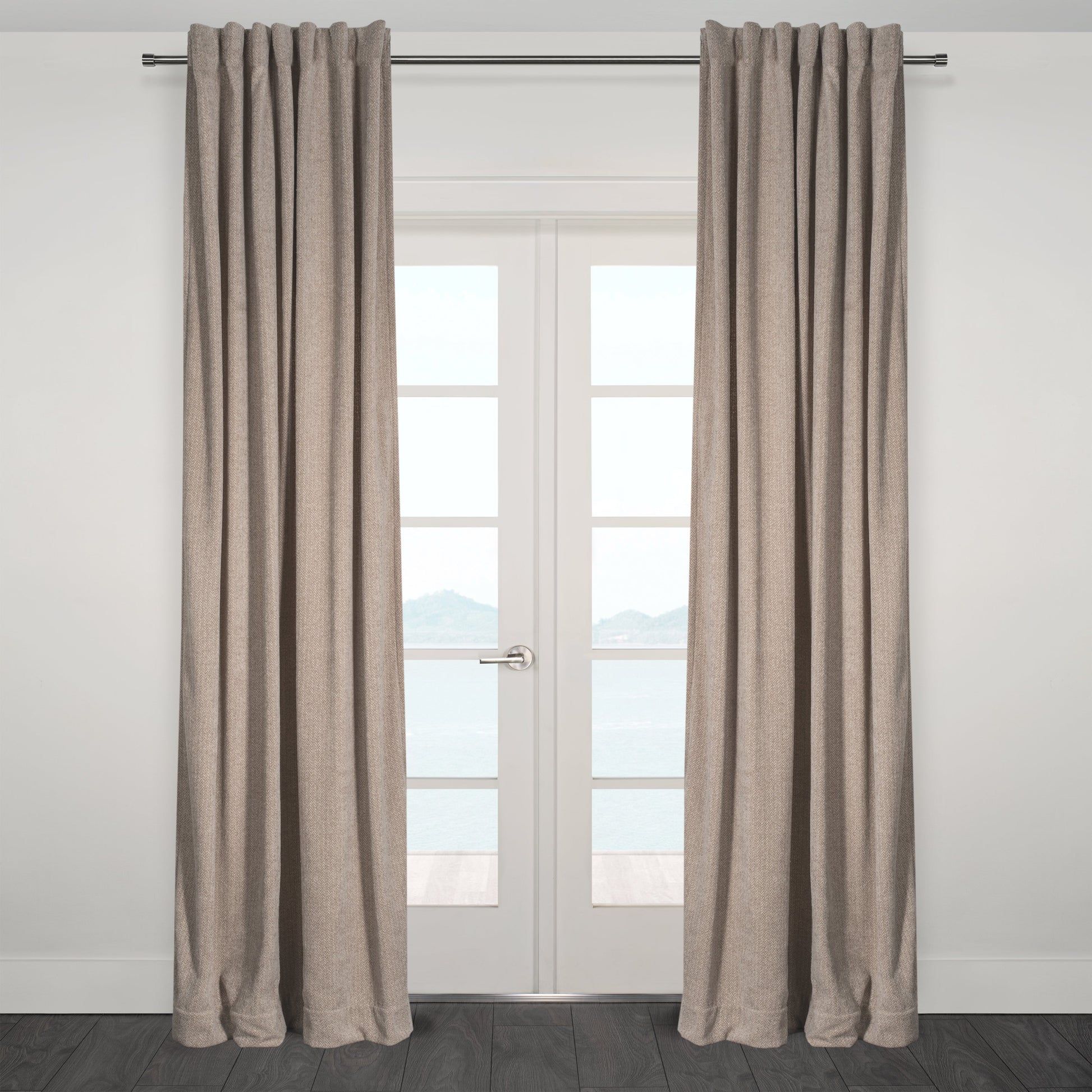 Casablanca Chenille Light Filtering Reverse Tab Curtain-Curtains-DECOROLALA