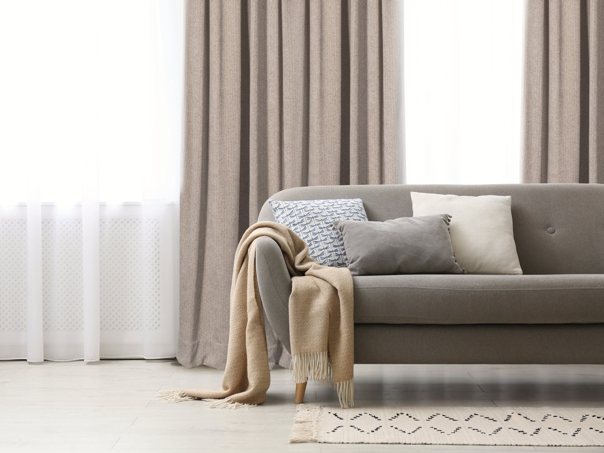 Casablanca Chenille Light Filtering Reverse Tab Curtain-Curtains-DECOROLALA