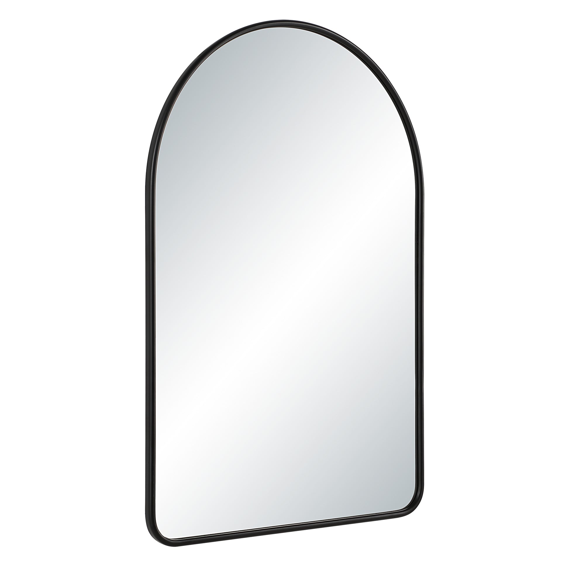 Cascais 36" H x 24" W Wall Mirror, Black-Mirror-DECOROLALA