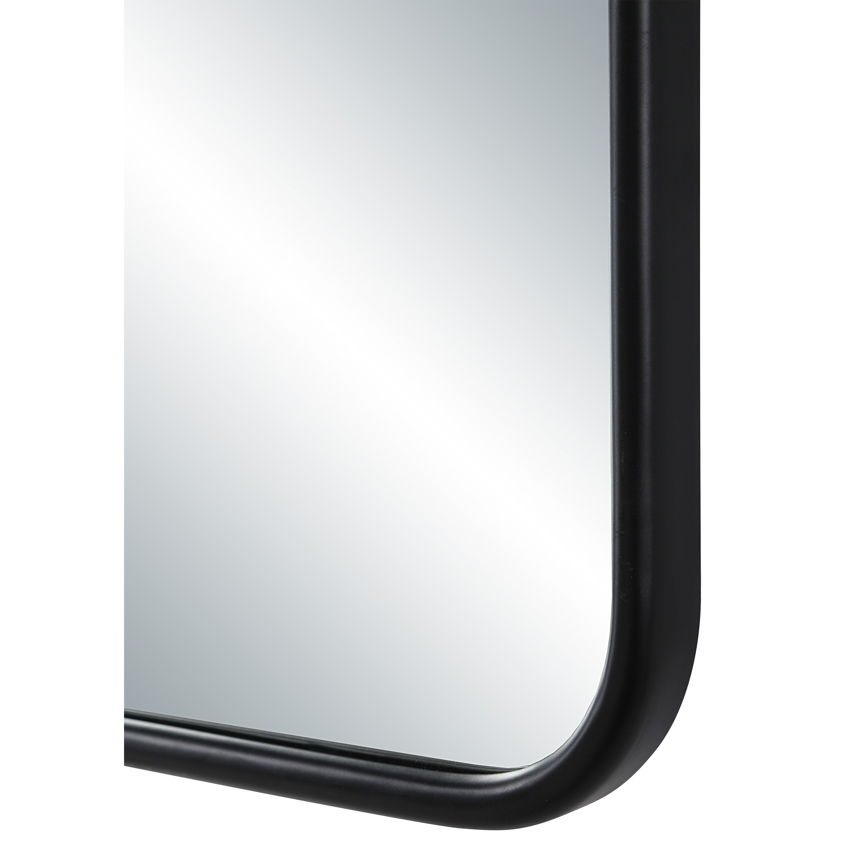 Cascais 36" H x 24" W Wall Mirror, Black-Mirror-DECOROLALA