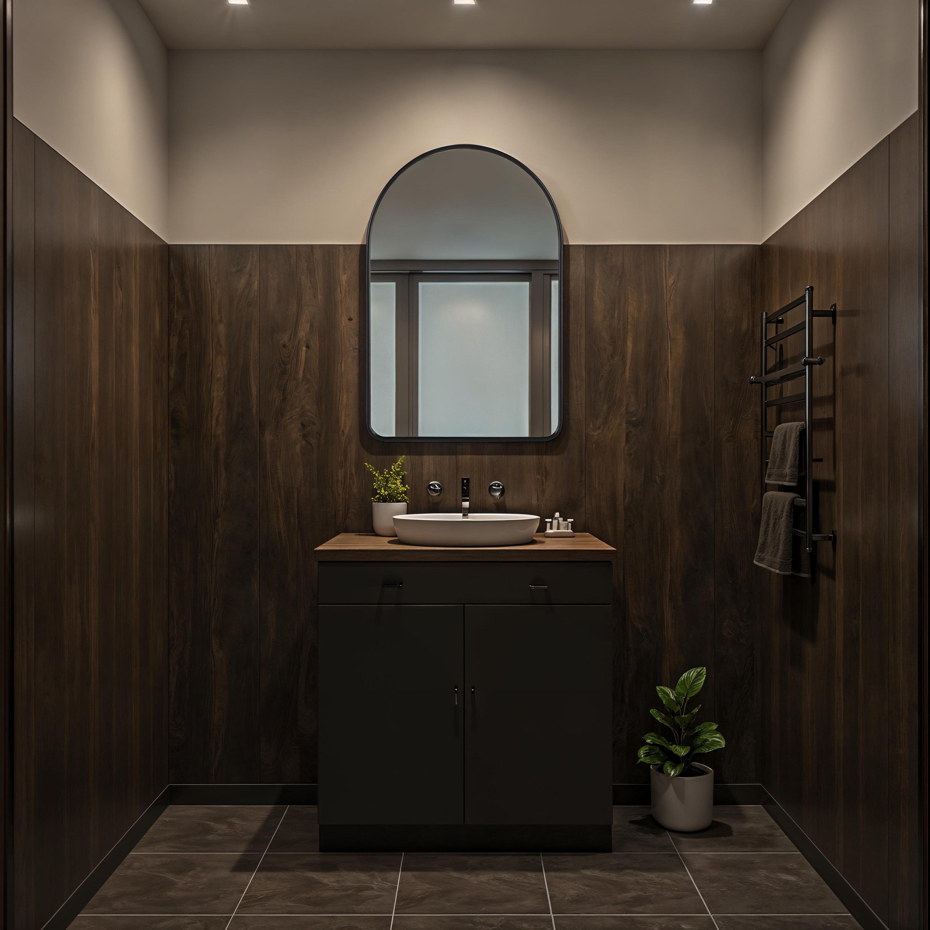 Cascais 36" H x 24" W Wall Mirror, Black-Mirror-DECOROLALA