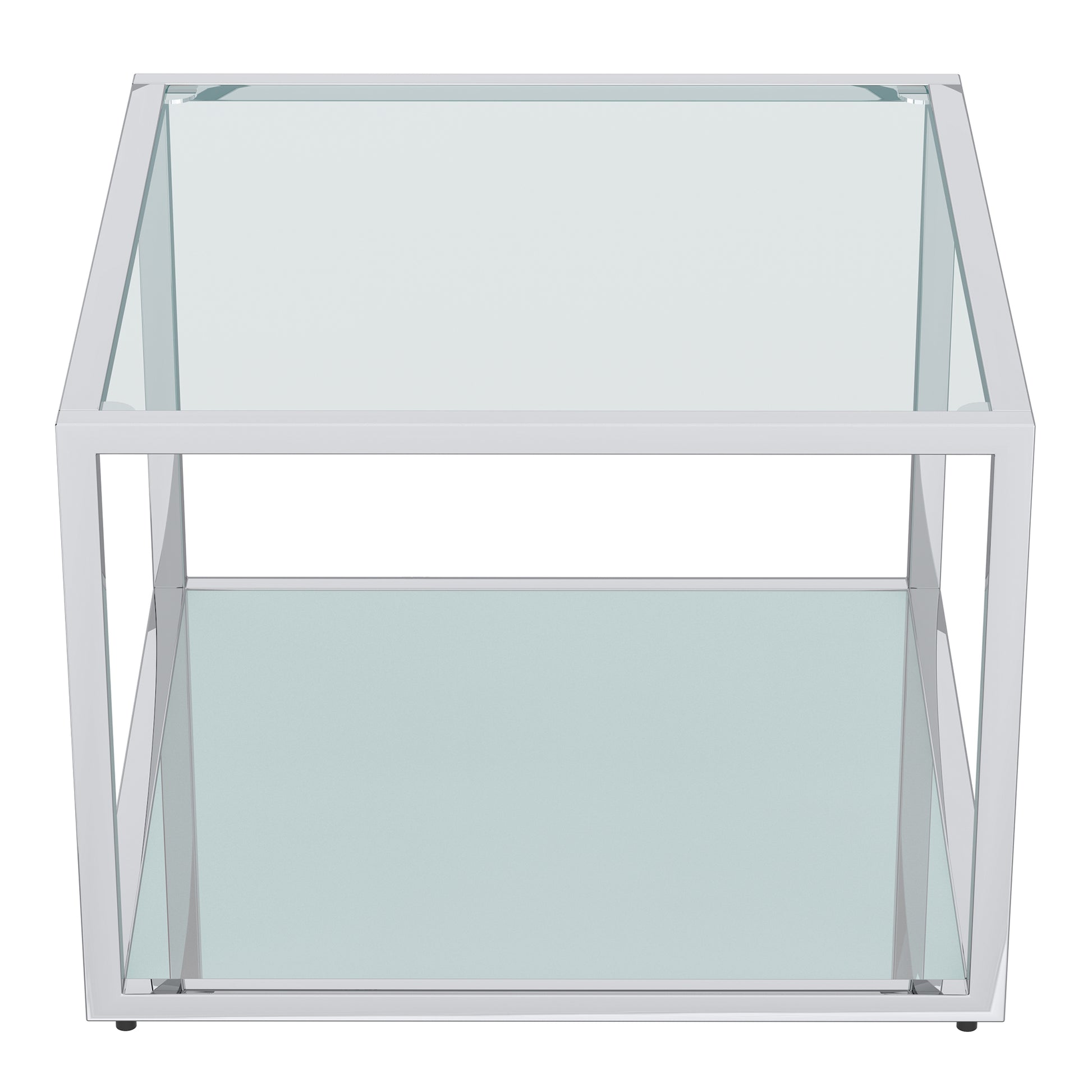 Casini Coffee Table - Small Silver Contemporary Modular-DECOROLALA