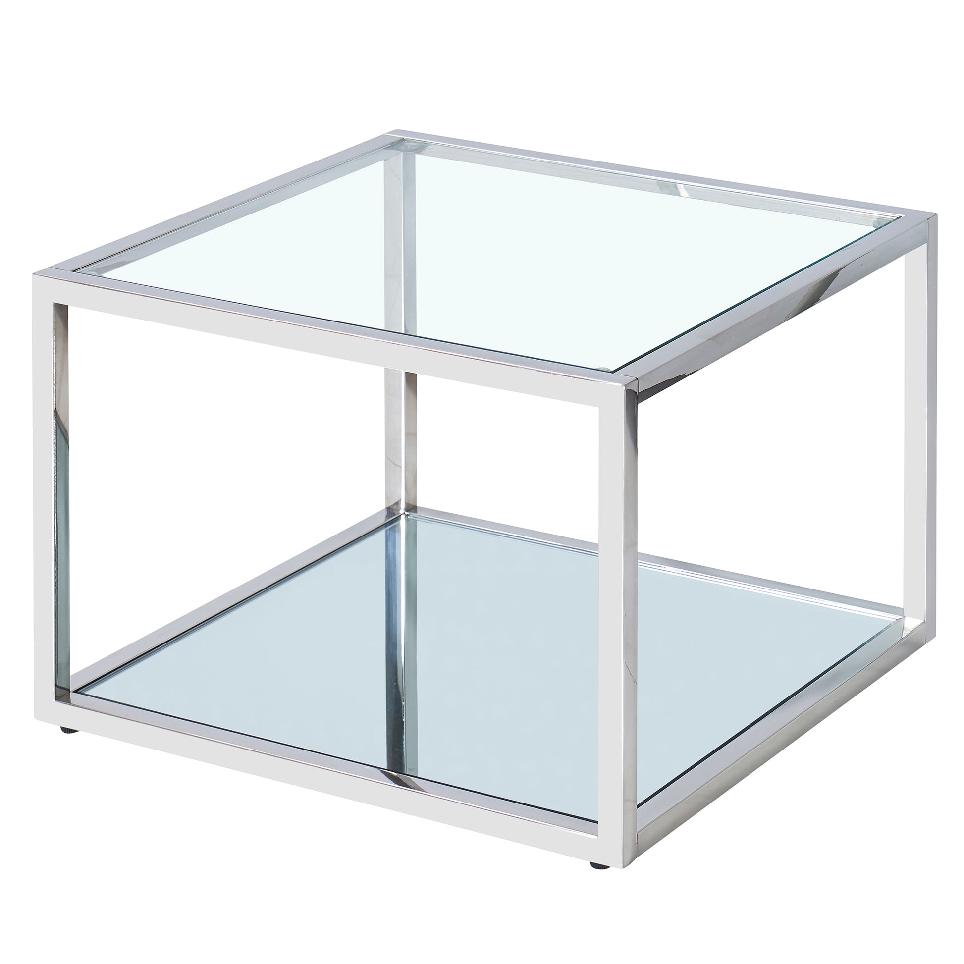 Casini Coffee Table - Small Silver Contemporary Modular-DECOROLALA