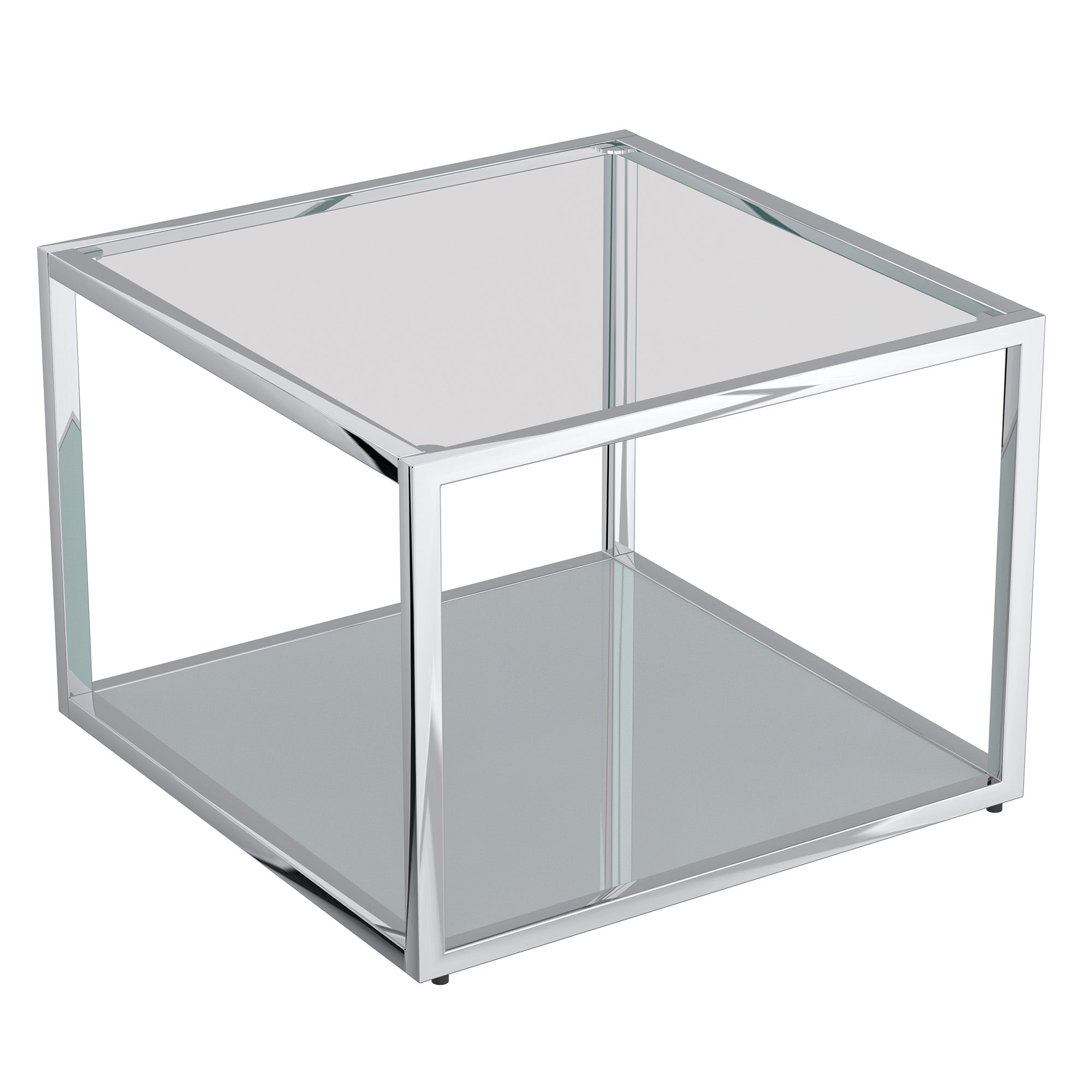 Casini Coffee Table - Small Silver Contemporary Modular-DECOROLALA