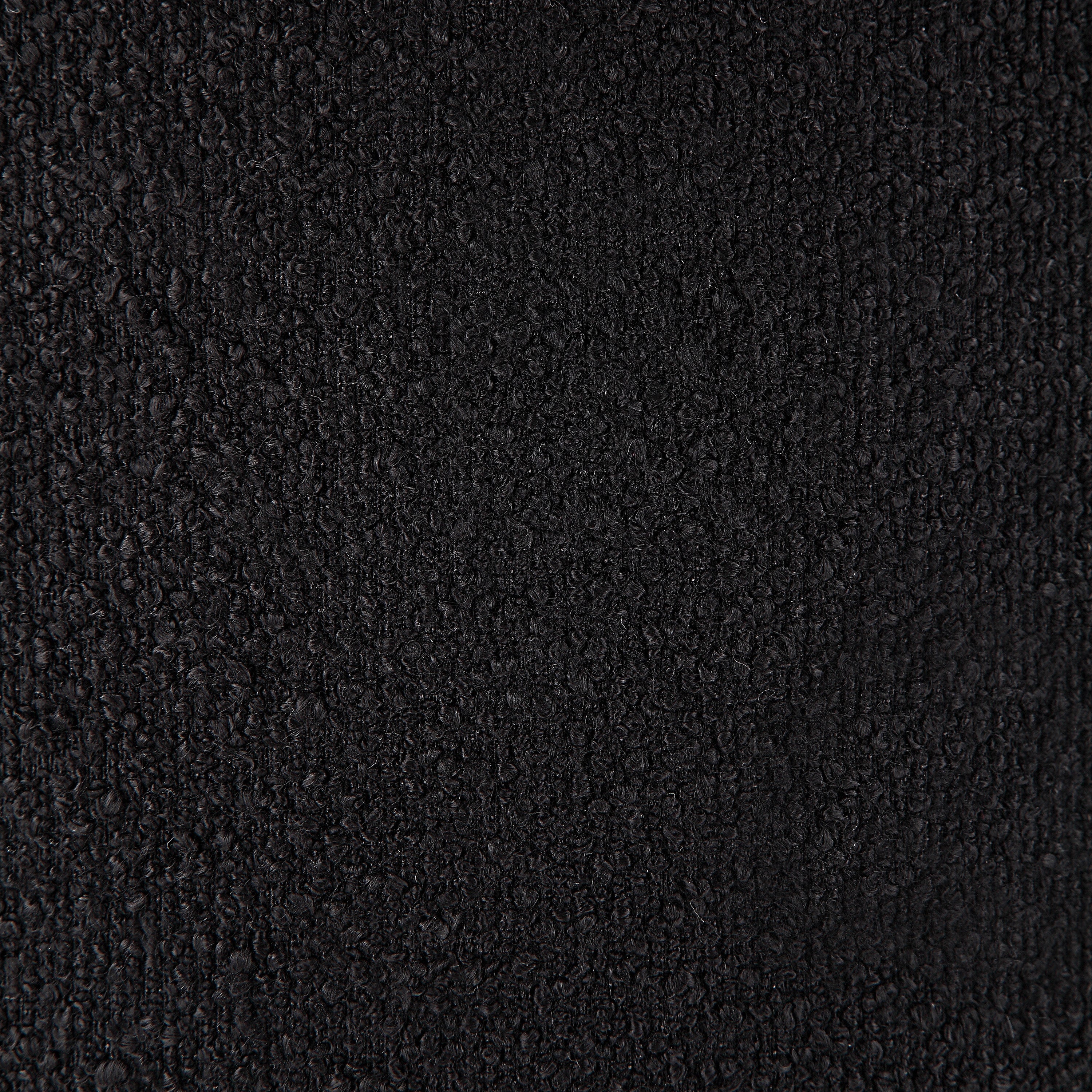 Castillo Indoor Boucle Ottoman, Black-Ottoman-DECOROLALA