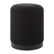 Castillo Indoor Boucle Ottoman, Black-Ottoman-DECOROLALA