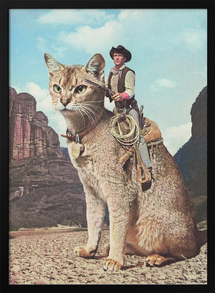 Cat Lone Ranger Wall Art by Vertigo Artography-canvas-DECOROLALA