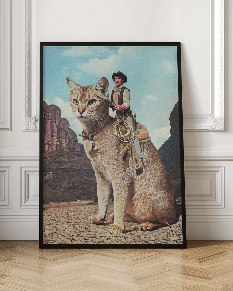 Cat Lone Ranger Wall Art by Vertigo Artography-canvas-DECOROLALA