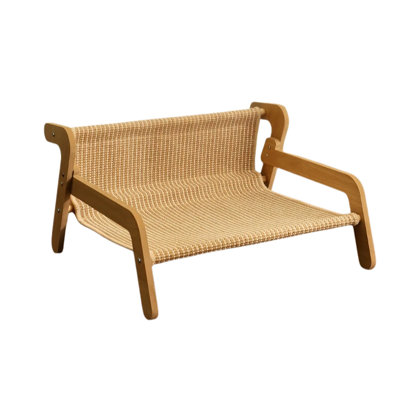 Cat Scratcher Hammock Linen Lounge Chair - Large 53.5cm-Cat Furniture-DECOROLALA