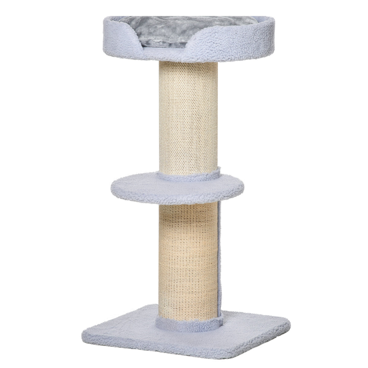 Cat Tree Tower with Sisal Scratching Post and Bed - 36" Light Blue-Cats-DECOROLALA