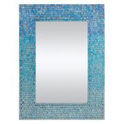 Catarina 23" Tall Rectangle Wall Mirror, Blue-Mirror-DECOROLALA